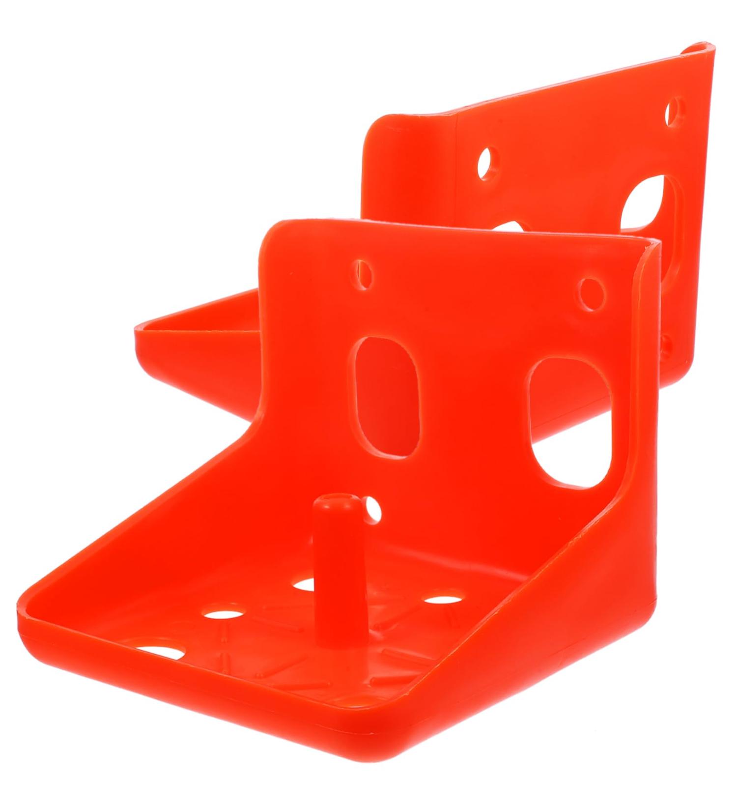 BESPORTBLE 2pcs Cattle and Sheep Lick Brick Box Plastic Tray Livestock Feeder Poultry Breeding Equipment Animal 16.6x16.6cm Orange - Buy Online on GoSupps.com