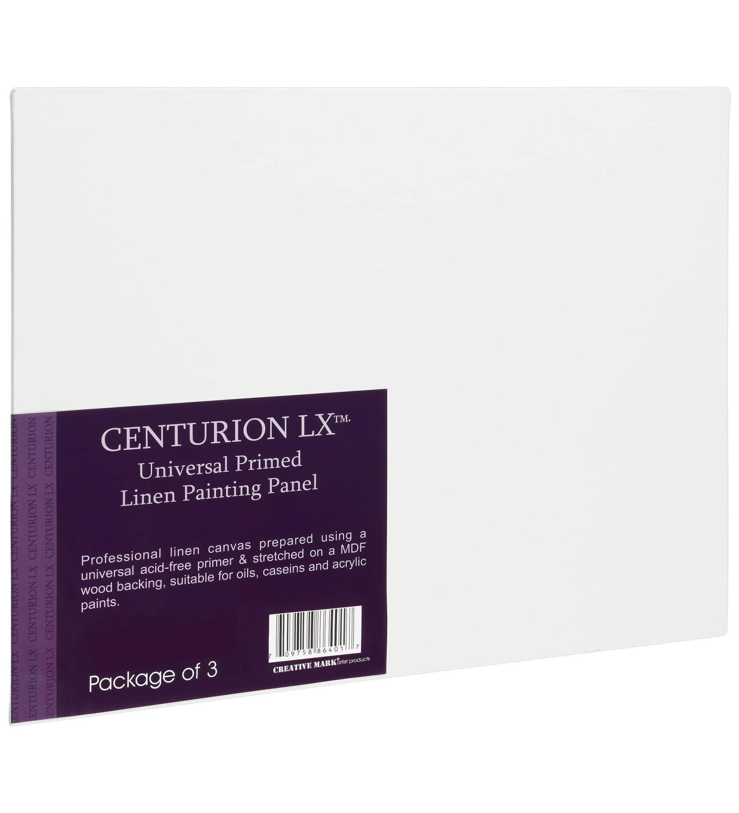 Centurion Universal Acrylic Primed Linen Panels - 8x10 - 3 Pack - Ideal for Oils, Acrylics, Water-Mixable Oils - Buy Online on GoSupps.com