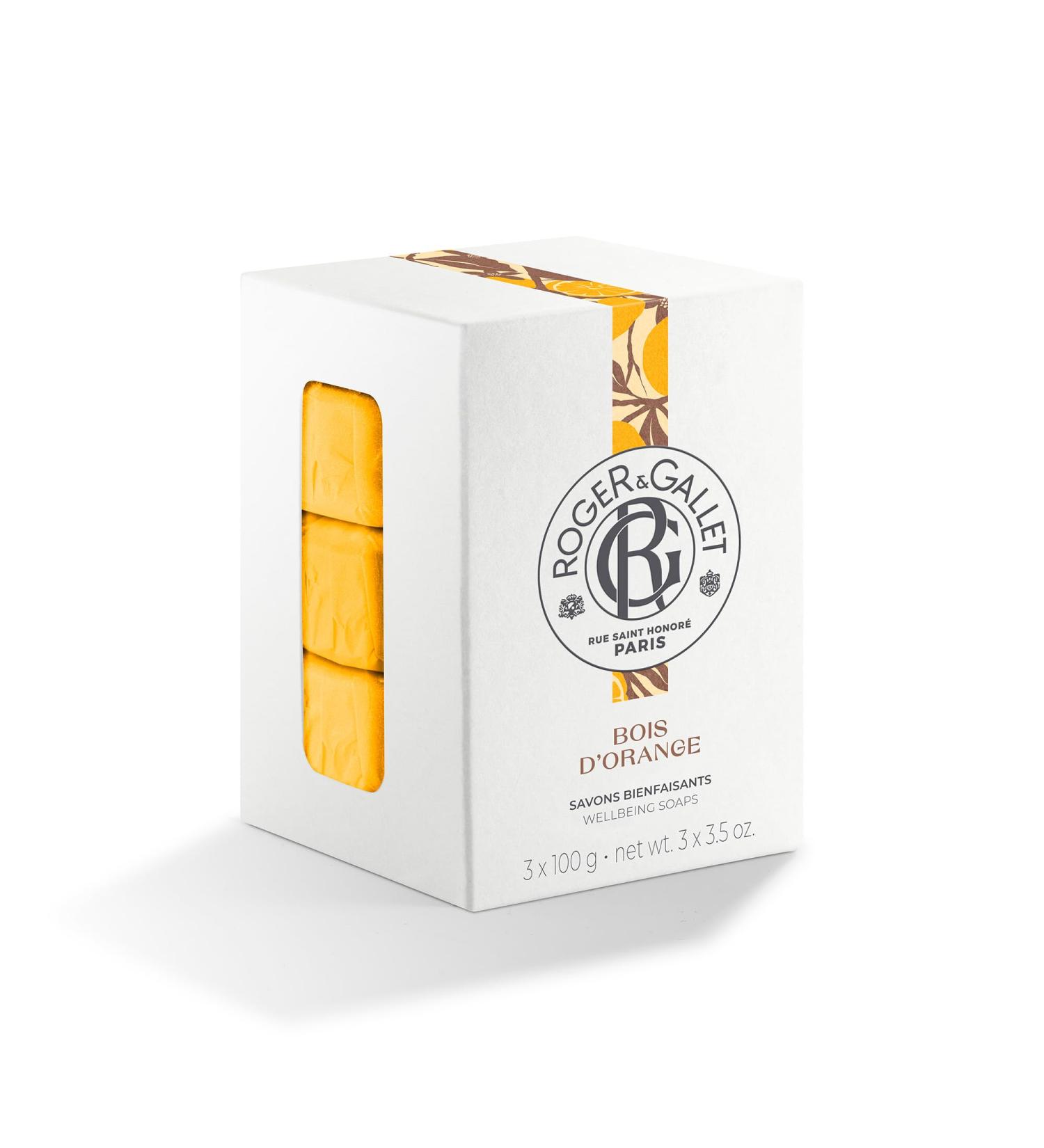 Roger&Gallet Coffret Savons Bienfaisants Bois d Orange 300 g Orange am re Petit grain Patchouli 96% d'ingr dients d'origine naturelle Agrume 300 g (Lot de 1) - Buy Online on GoSupps.com