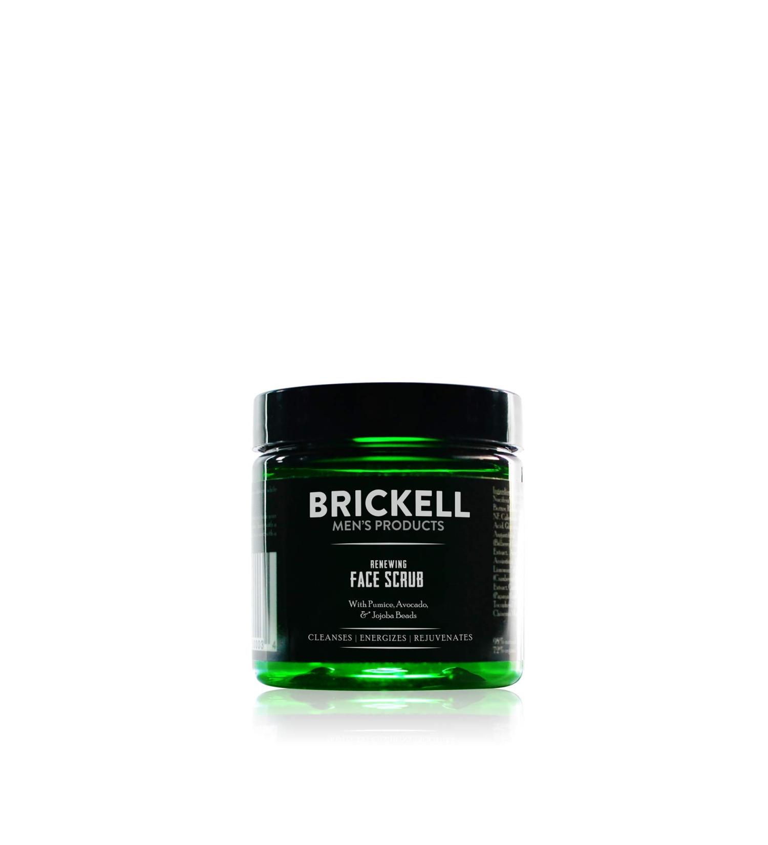 Brickell Men's Renewing Face Scrub - Organic Exfoliating Facial Scrub with Jojoba Beads and Coffee Extract 59mL - Buy Online on GoSupps.com