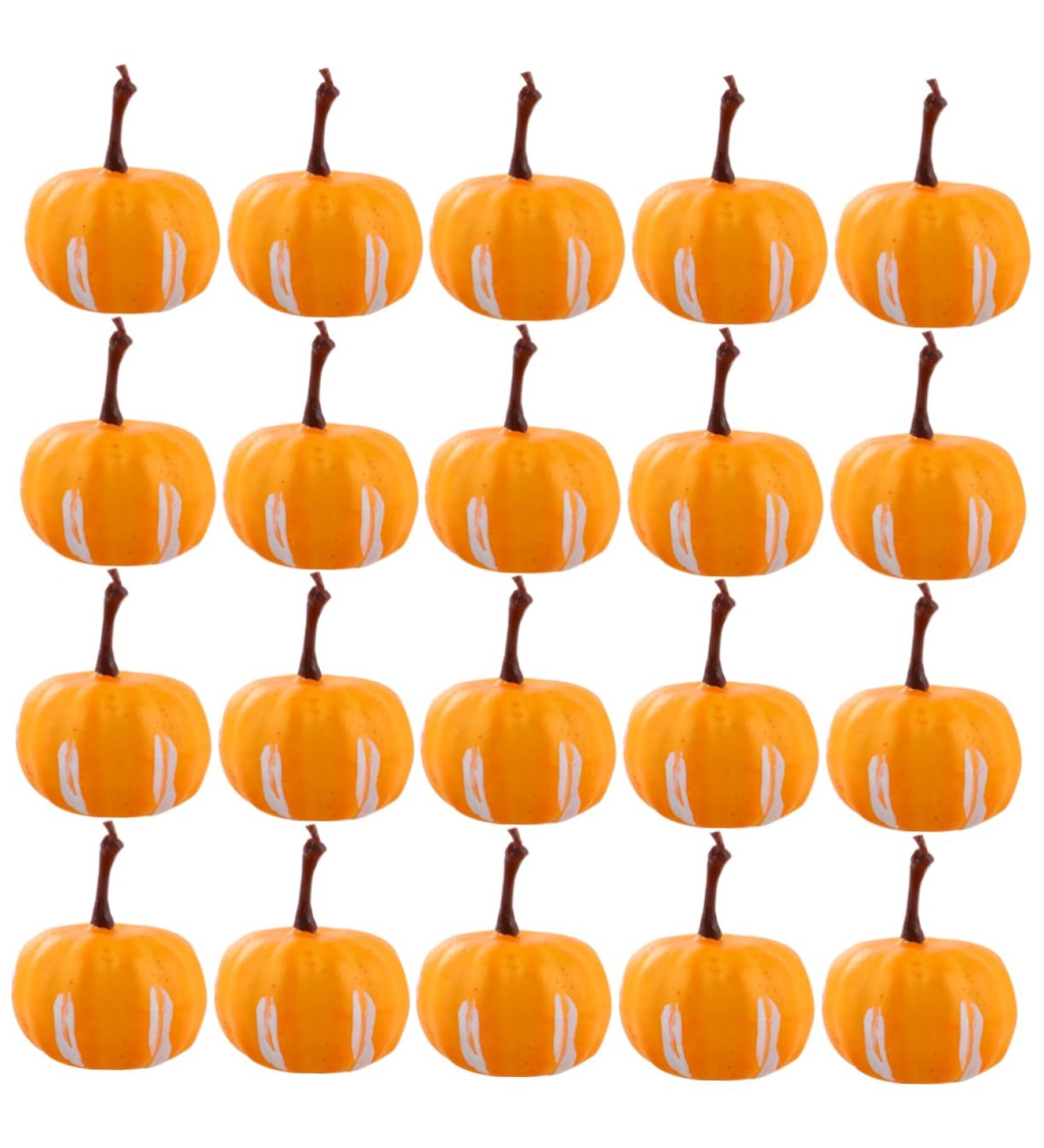 IMIKEYA Dove Cage Outdoor 20pcs Simulated Mini Pumpkin Simulation Pumpkin Halloween Pumpkin Decoration Simulation Small Pumpkin Wreath Fake Pumpkin Foam Propane Adaptor Yellow 2.2X3.4CM - Buy Online on GoSupps.com