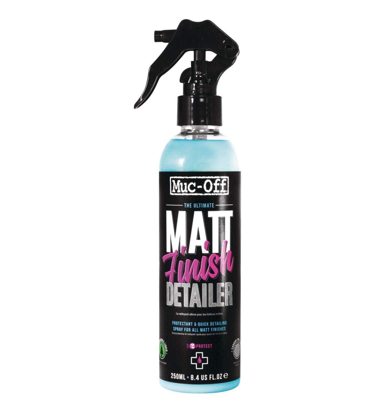 Muc-Off Matt Finish Detailer, 8.5 fl oz - Premium Bike Protection Spray for MTB/Gravel/Road Bikes - Post-Wash Bike Protector for Matt and Satin Finishes
