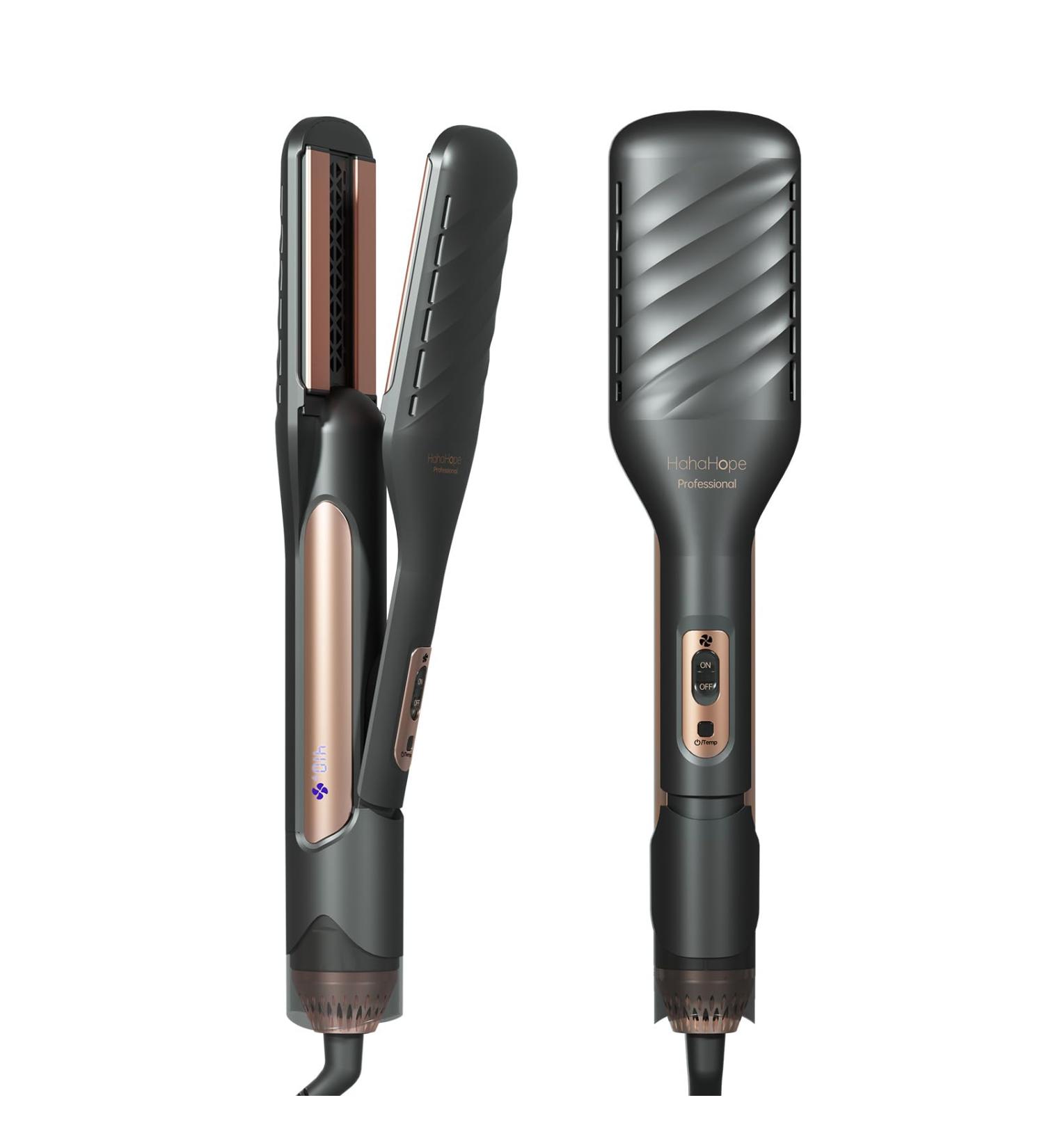 Flat Iron Hair Straightener & Hair Dryer 2-in-1 | 60000RPM Fast Drying Dual Voltage Styling Tool for All Hair Types - Buy Online on GoSupps.com