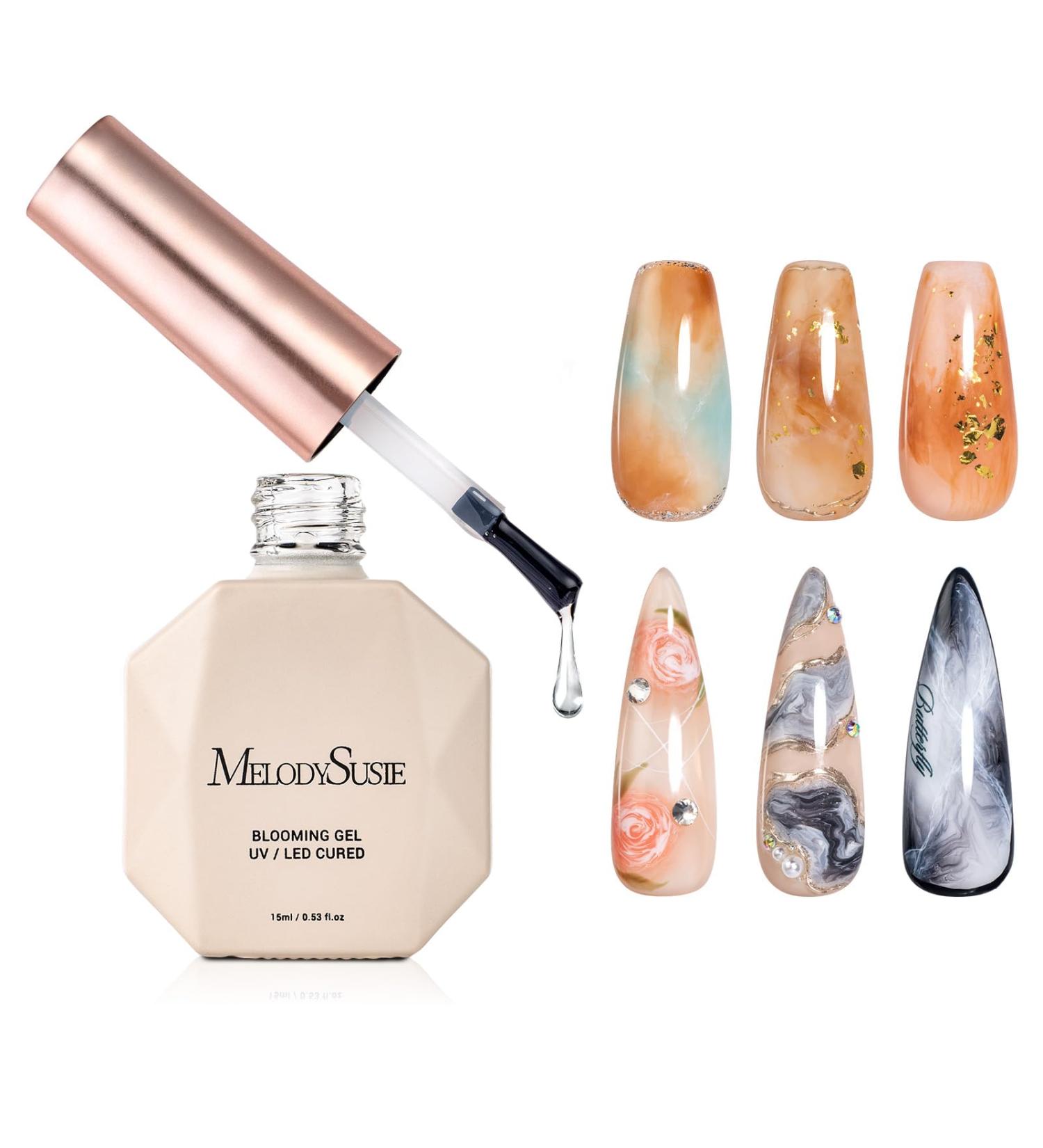 MelodySusie Clear Blooming Gel - Marble Watercolor UV Nail Polish for Stunning Nail Art | 0.53 Fl Oz | Shop Internationally - Buy Online on GoSupps.com