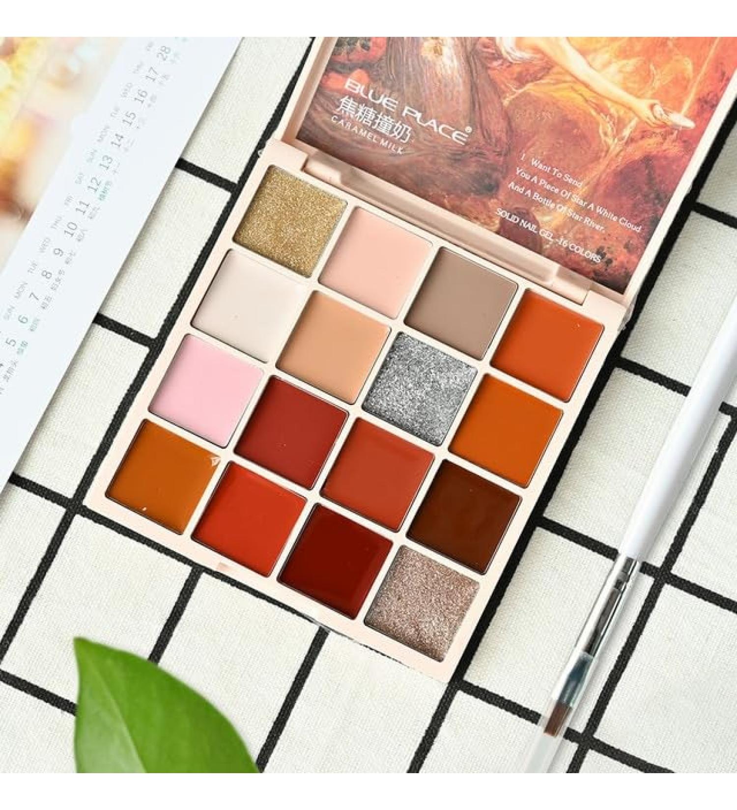 16 Colors Soild Nail Gel Palette Japanese Solid Soak Off UV LED Nail Polish Gel Jelly Salon Gel Semi Permanent Varnishes Hybrid - (Color: 4) - Buy Online on GoSupps.com