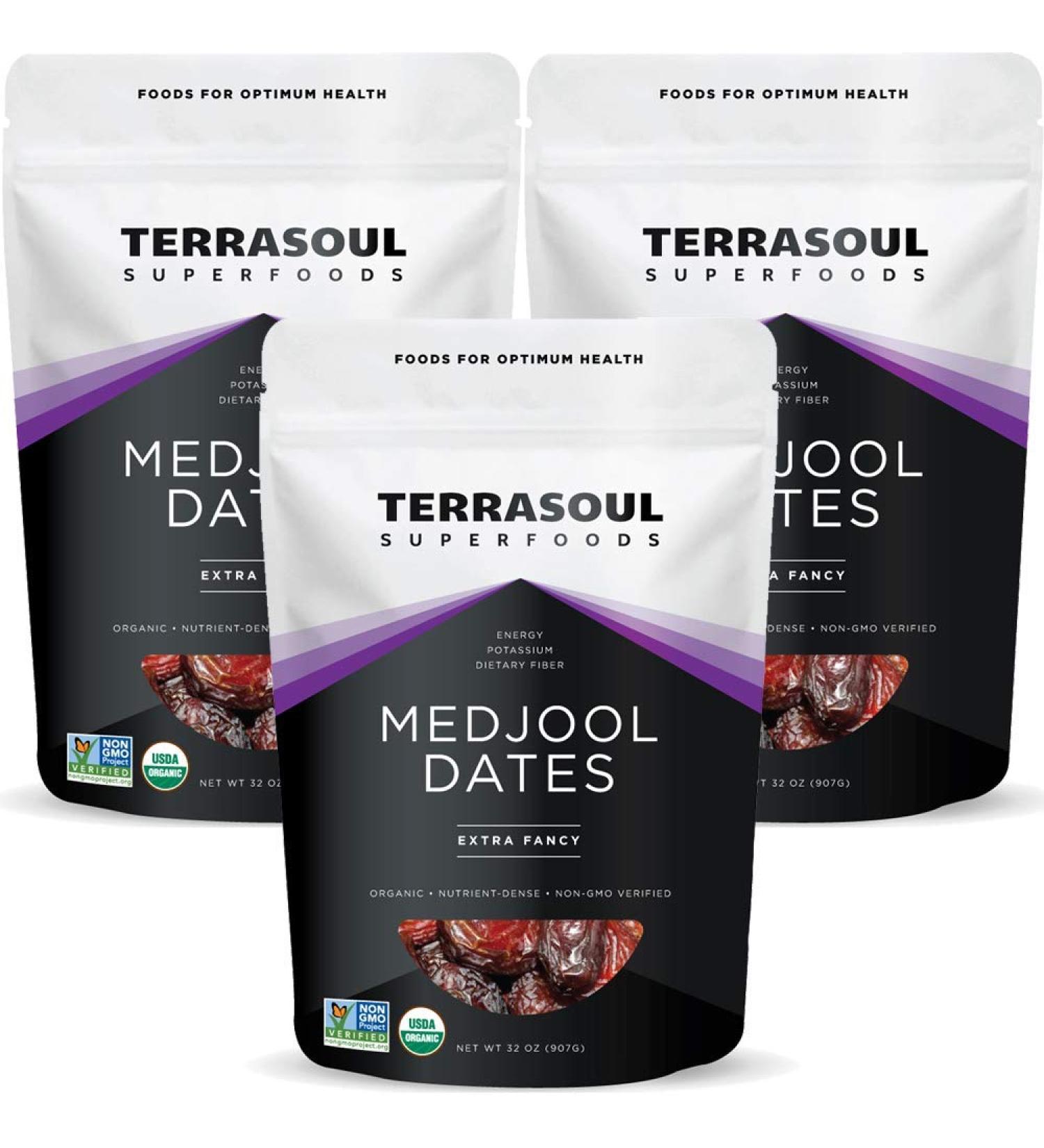 Organic Medjool Dates - Terrasoul Superfoods - 6 lbs Caramel Sweetness - Buy Online on GoSupps.com