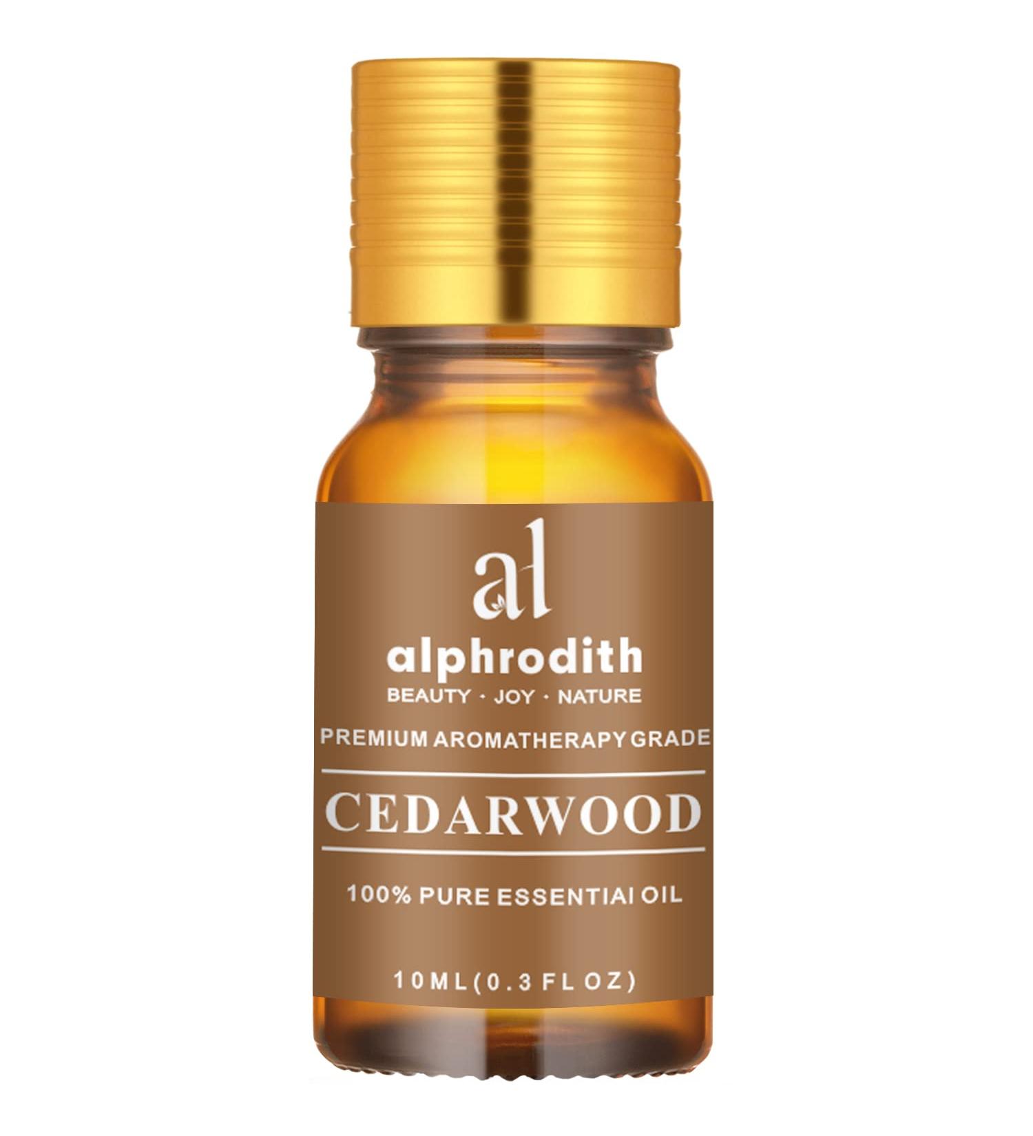 Pure Cedarwood Essential Oil - 10ml for Skin, Hair, Perfume & Diffuser - Uplift Mood & Focus - Aromatherapy, Bath, Massage - 0.3 Fl Oz - Buy Online on GoSupps.com