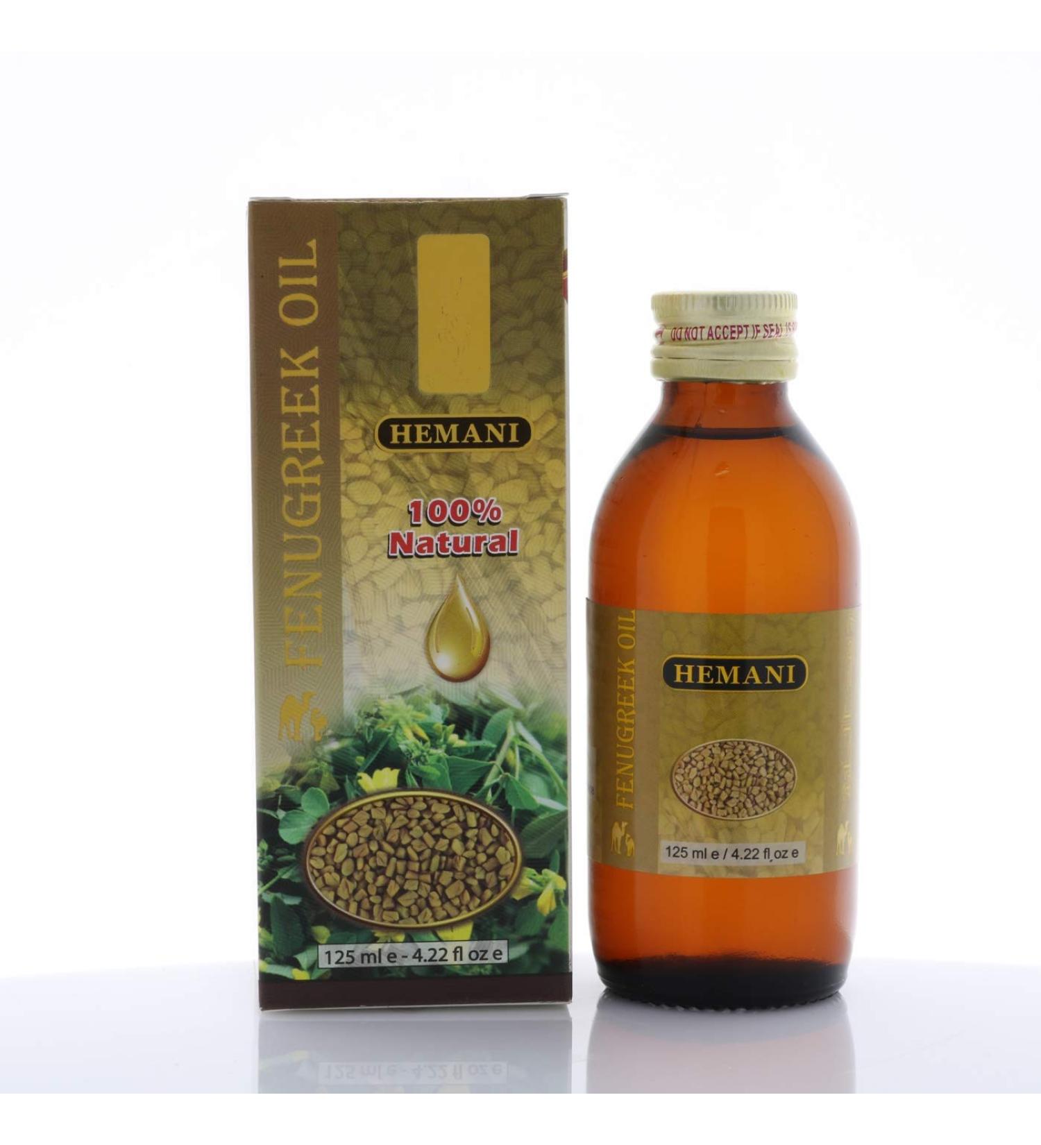 Hemani Fenugreek Oil 125mL - 100% Pure & Edible for Cooking & Beauty - Buy Online on GoSupps.com