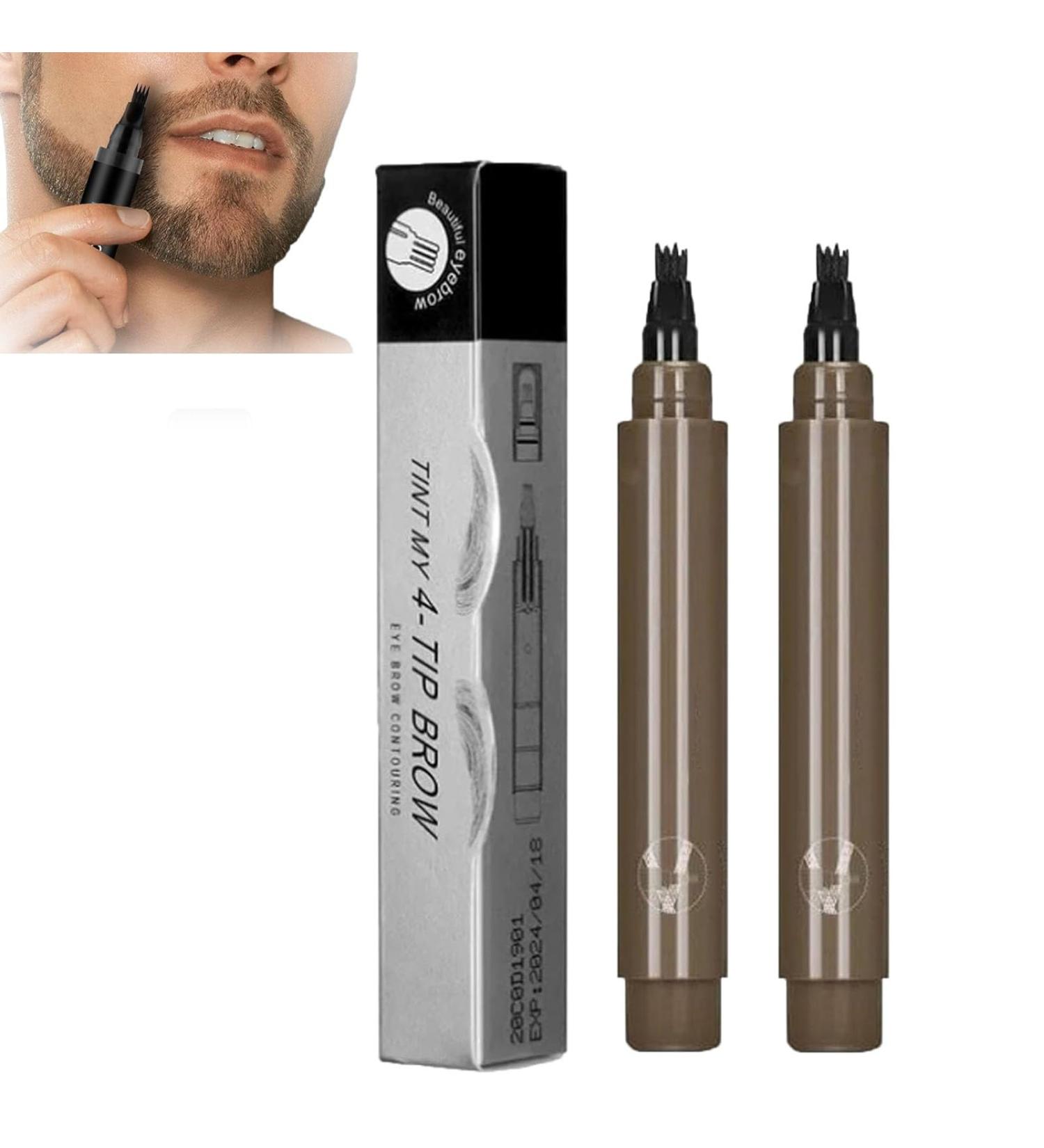 Bozento Beard Pen Waterproof Beard Filling Pen Kit Beard Pencil Filler for Men Black Bozento Beard Filler Beard Filler for Men Beard Pencil Filler for Men with 4 Tips (Light Brown*2) - Buy Online on GoSupps.com