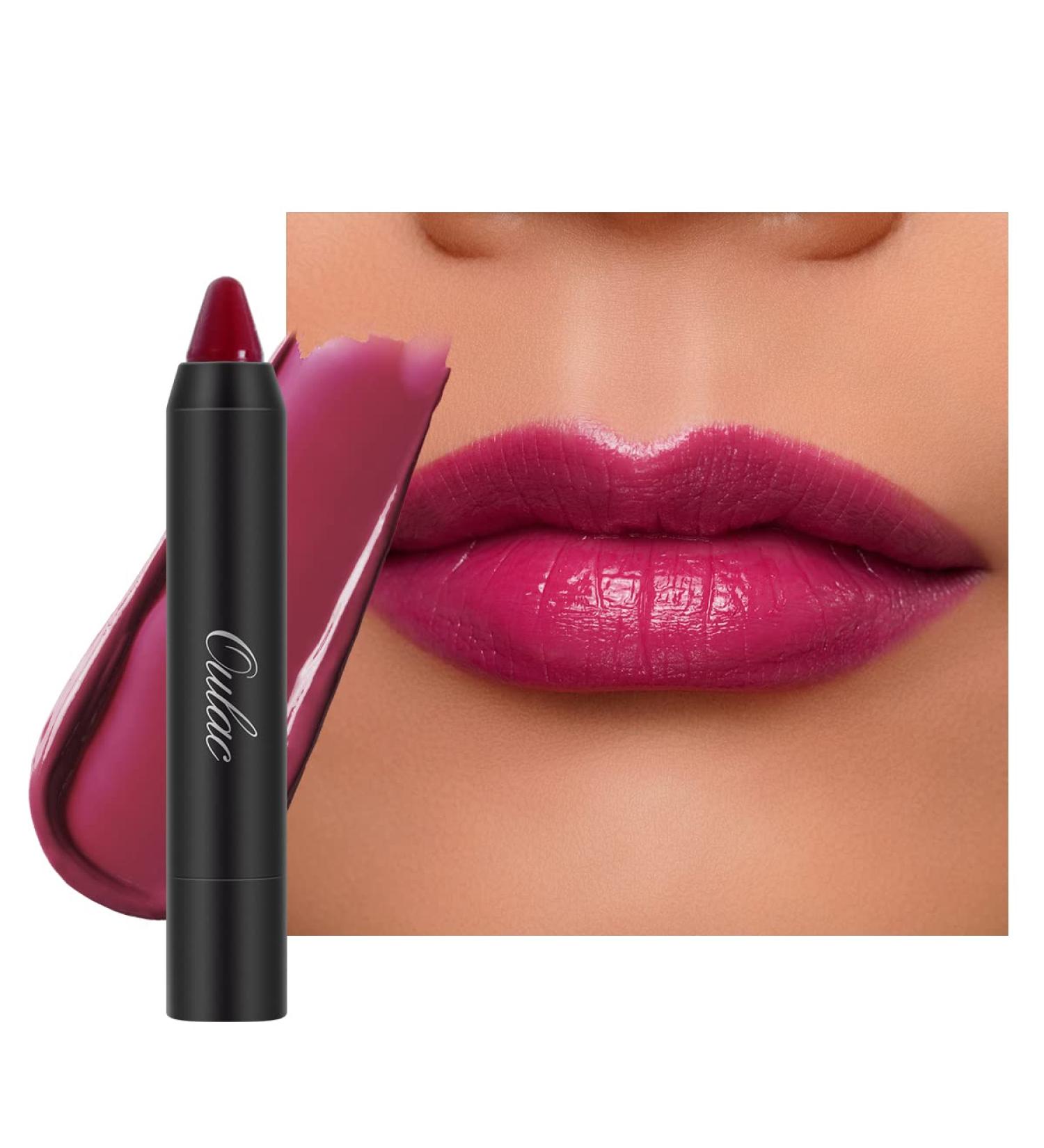 Oulac Magenta Lipstick - Hydrating Lip Balm & Cheek Tint | Juicy Pink Lip Color & Blush Kit (04) - Buy Online on GoSupps.com