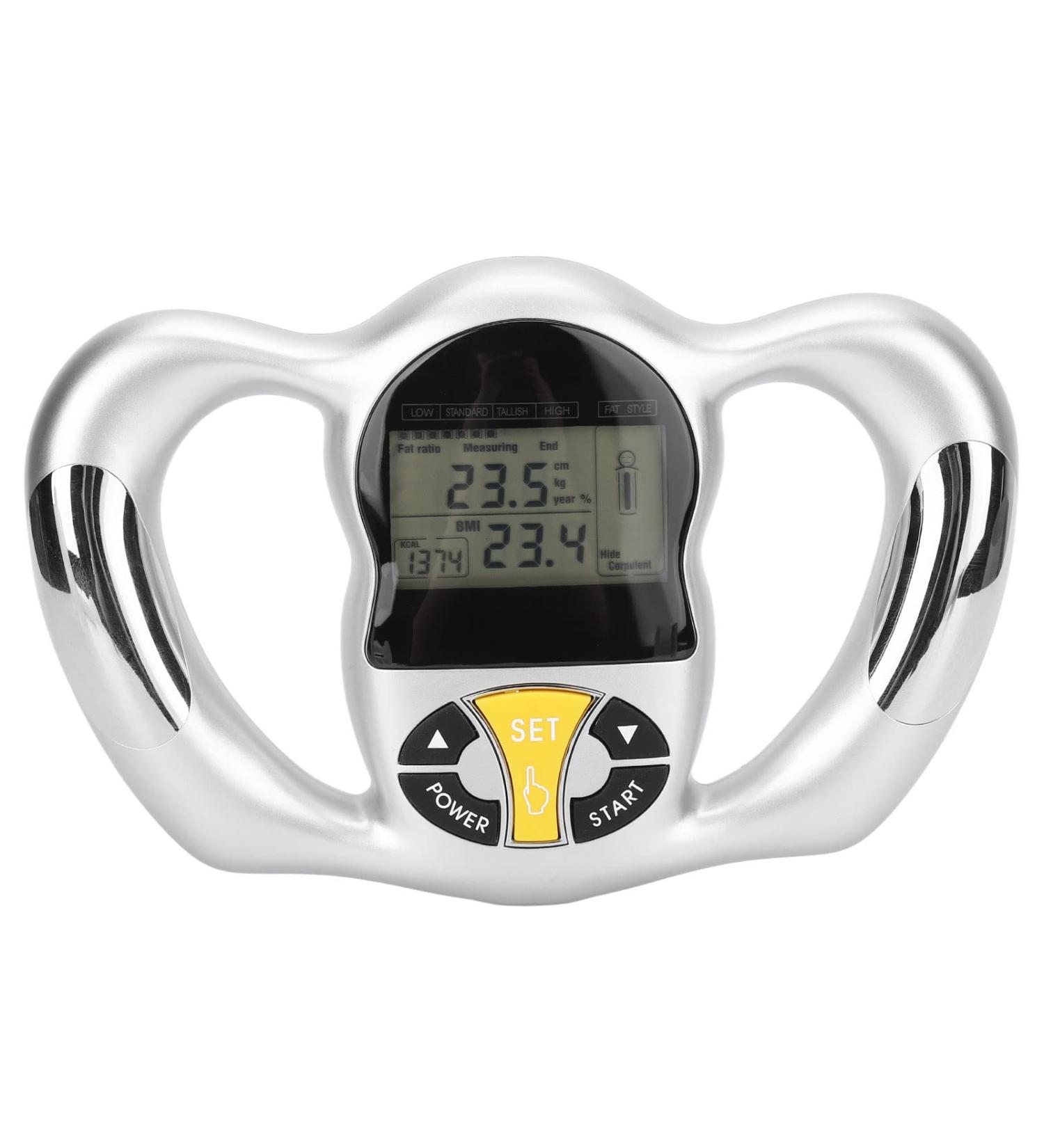Portable Body Fat Measuring Device - Digital BMI Tester with LCD Screen for Men & Women | Home Health Monitor & Analyzer - Buy Online on GoSupps.com