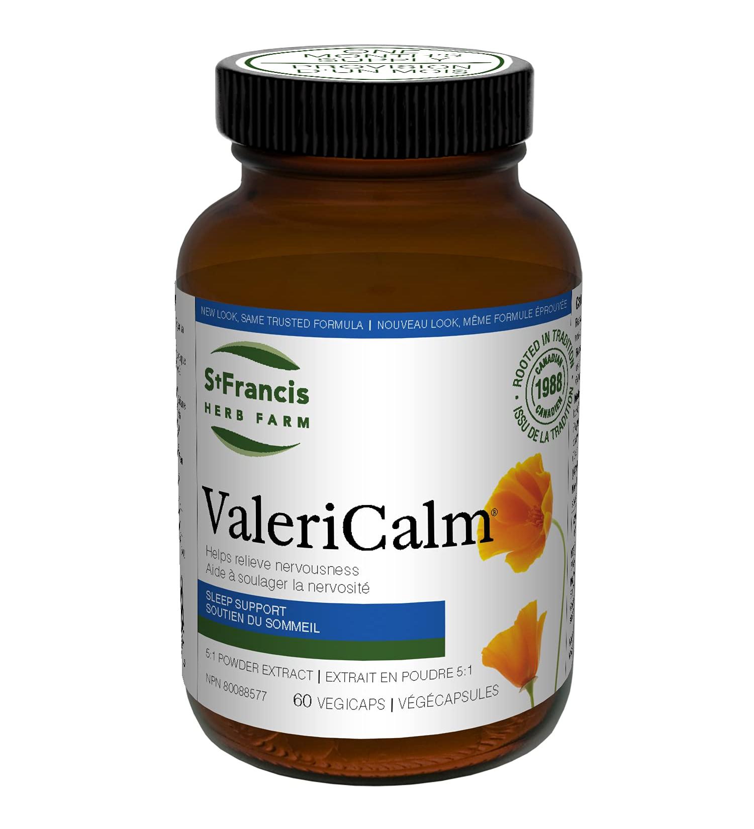 St. Francis Herb Farm ValeriCalm Herbal Capsules | Calming Formula | Sleep Aid | Alcohol-Free | Organic | 60 Capsules - Buy Online on GoSupps.com