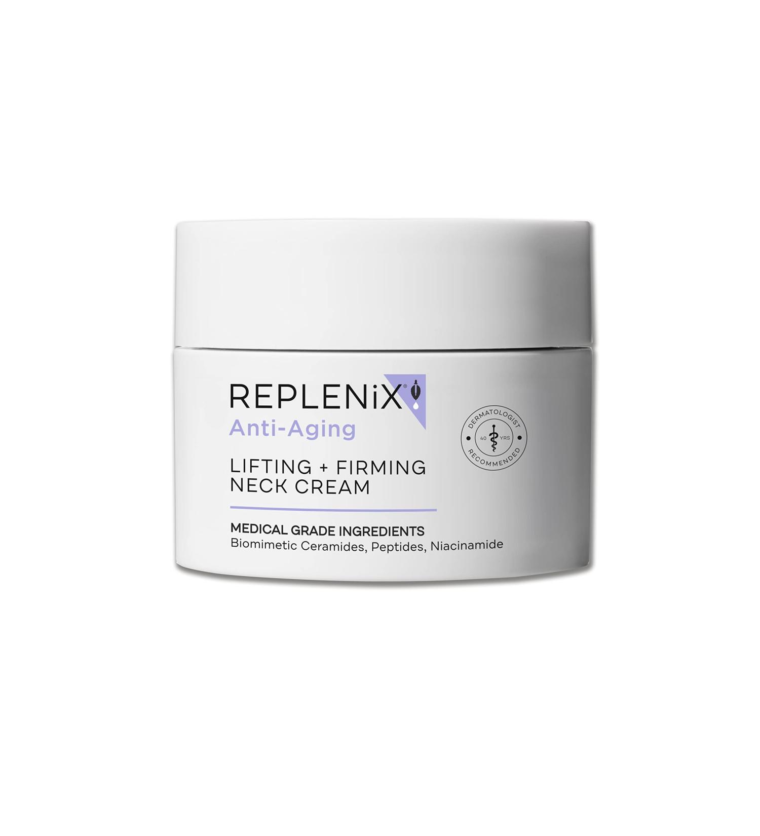 Replenix Lifting + Firming Neck Cream - Collagen-Boosting Anti-Aging Face, Neck, and Dcollet Cream 1.7 oz - Rapid Wrinkle Repair, Regenerating Formula - 1.76 Ounce (Pack of 1) - Buy Online on GoSupps.com