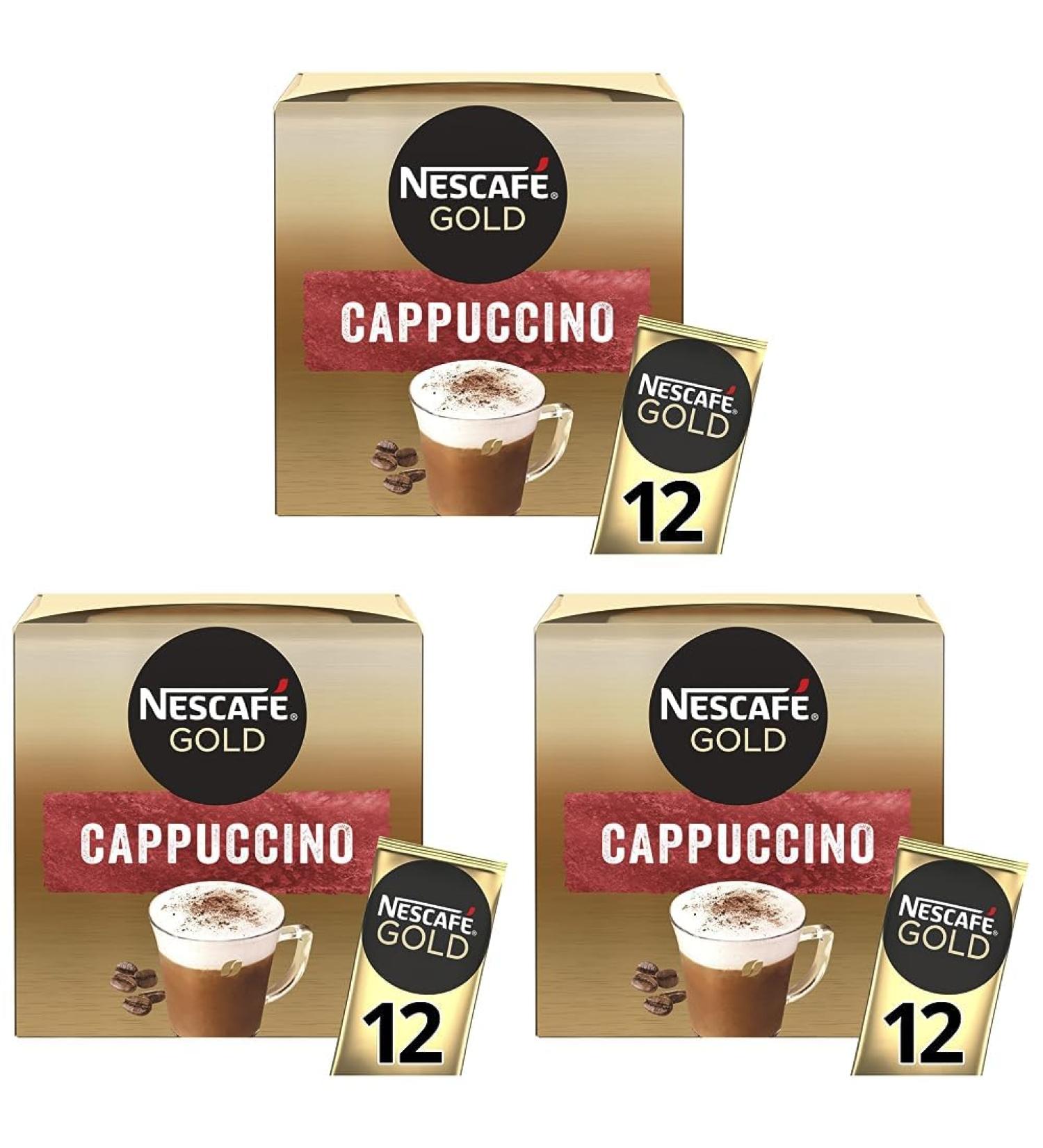 Nescaf Gold Cappuccino Sachets 12 Cups (Pack of 3) - Buy Online on GoSupps.com