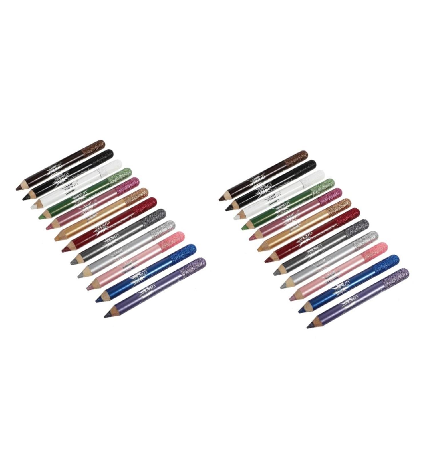 NOLITOY 24 Pcs Pearlescent Pencil Stick Eyeliner Long-lasting Eye Shadow Pen 12.5X0.5cmx2pcs Assorted Colorx2pcs - Buy Online on GoSupps.com