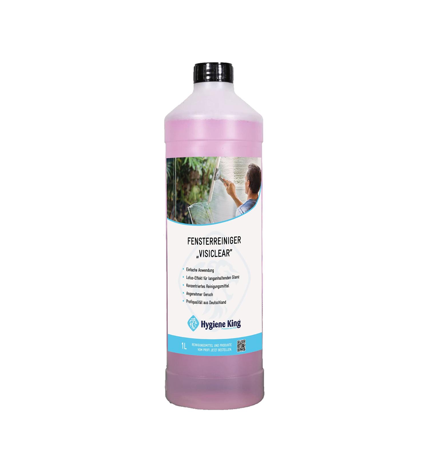 Hygiene King Glass Cleaner | Lotus Effect | 1L Concentrate for Streak-Free Cleaning of Windows & Mirrors - Buy Online on GoSupps.com