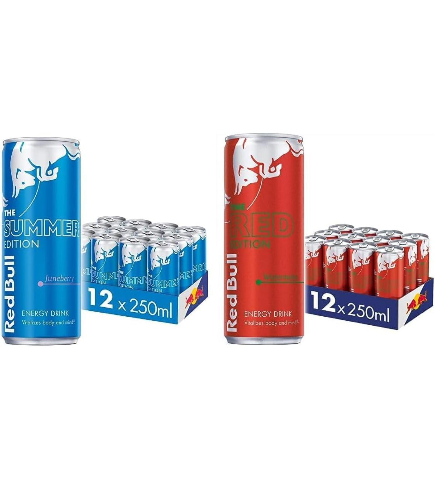 Red Bull Energy Drink Summer Edition Juneberry 250ml x12 Red Bull Energy Drink Red Edition Watermelon 250 ml x12