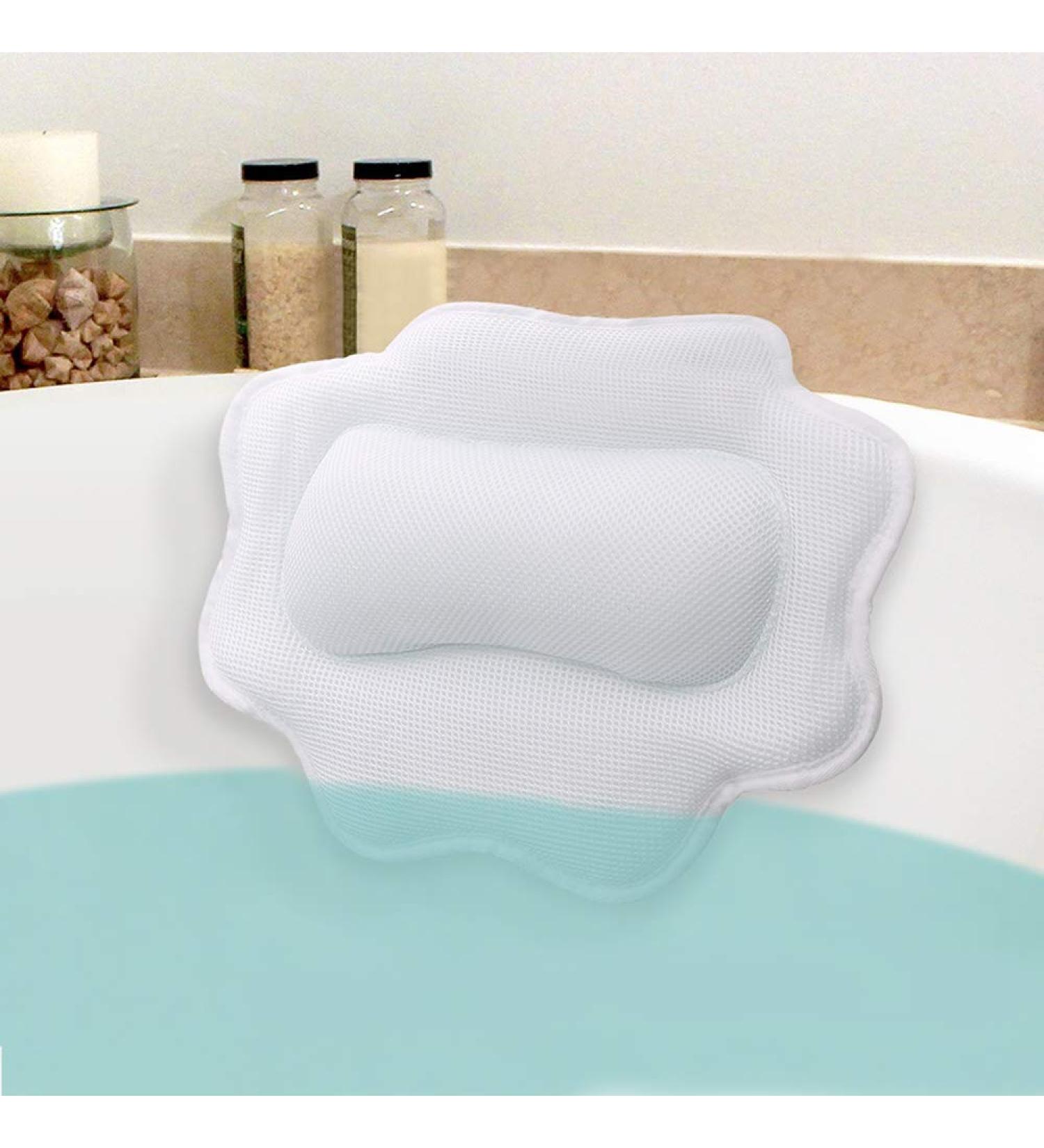 Beautybaby Spa Bathtub Pillow with Non-Slip Design and Strong Suction Cups for Head, Neck, and Shoulder Support - Breathable Comfort for Ultimate Relaxation - Buy Online on GoSupps.com