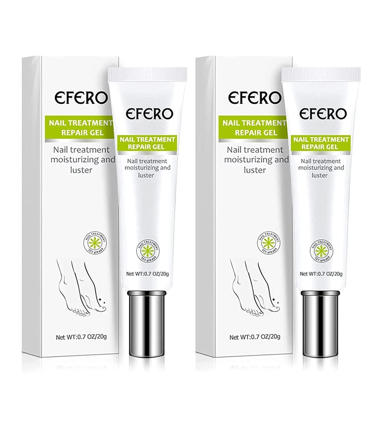 Efero 2PCs Nail Treatment Repair Gel Set - Nail Repair Cream & Essence for Healthy, Beautiful Nails - Toe and Toenail Care Solution - Buy Online on GoSupps.com