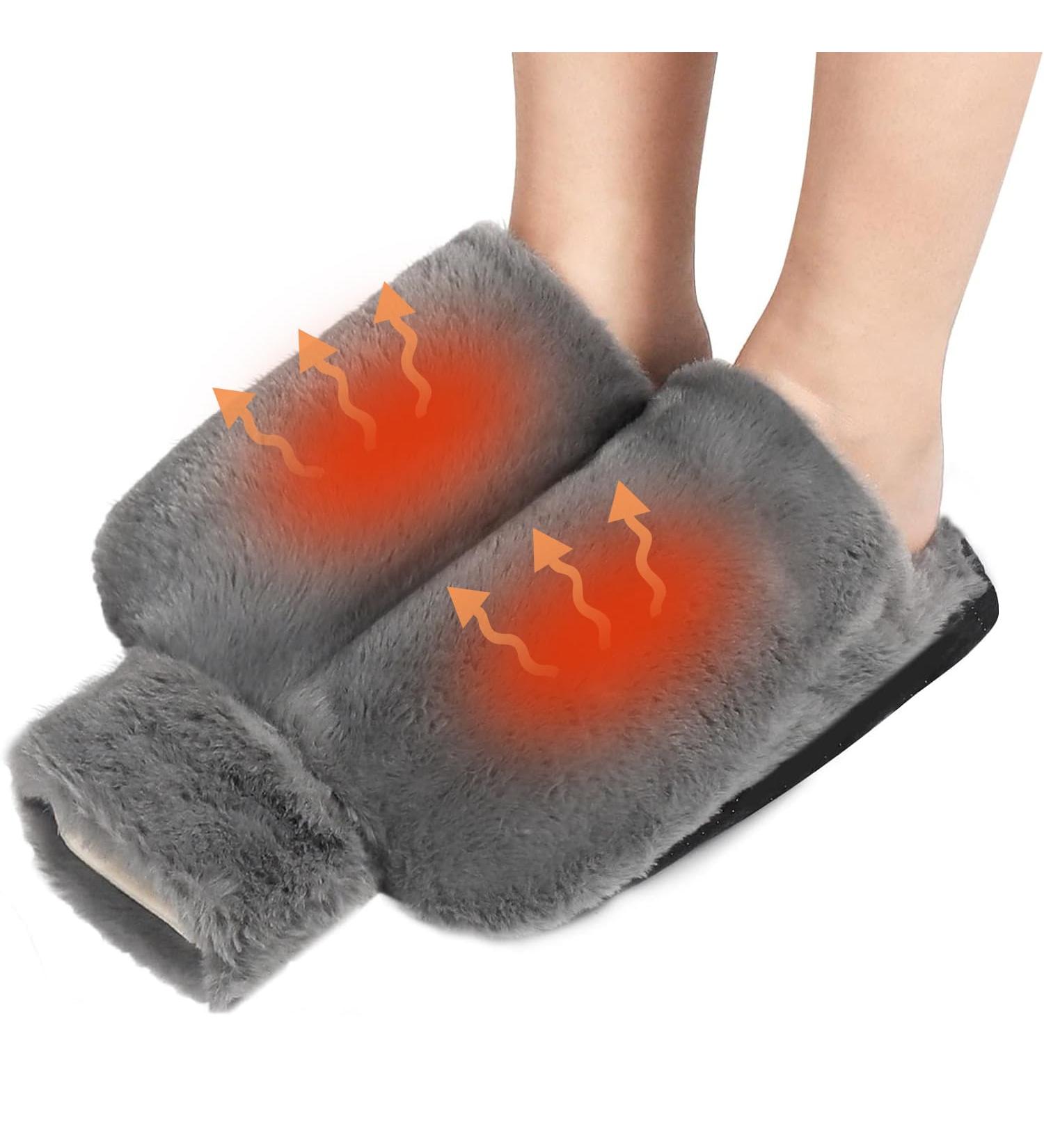 Eyl Keup Foot Warmer | 2-in-1 Heat Bottle for Cold Feet | Large 2L Electric-Free Solution | Super Soft & Warm Winter Comfort (Gray 36x30cm) - Buy Online on GoSupps.com