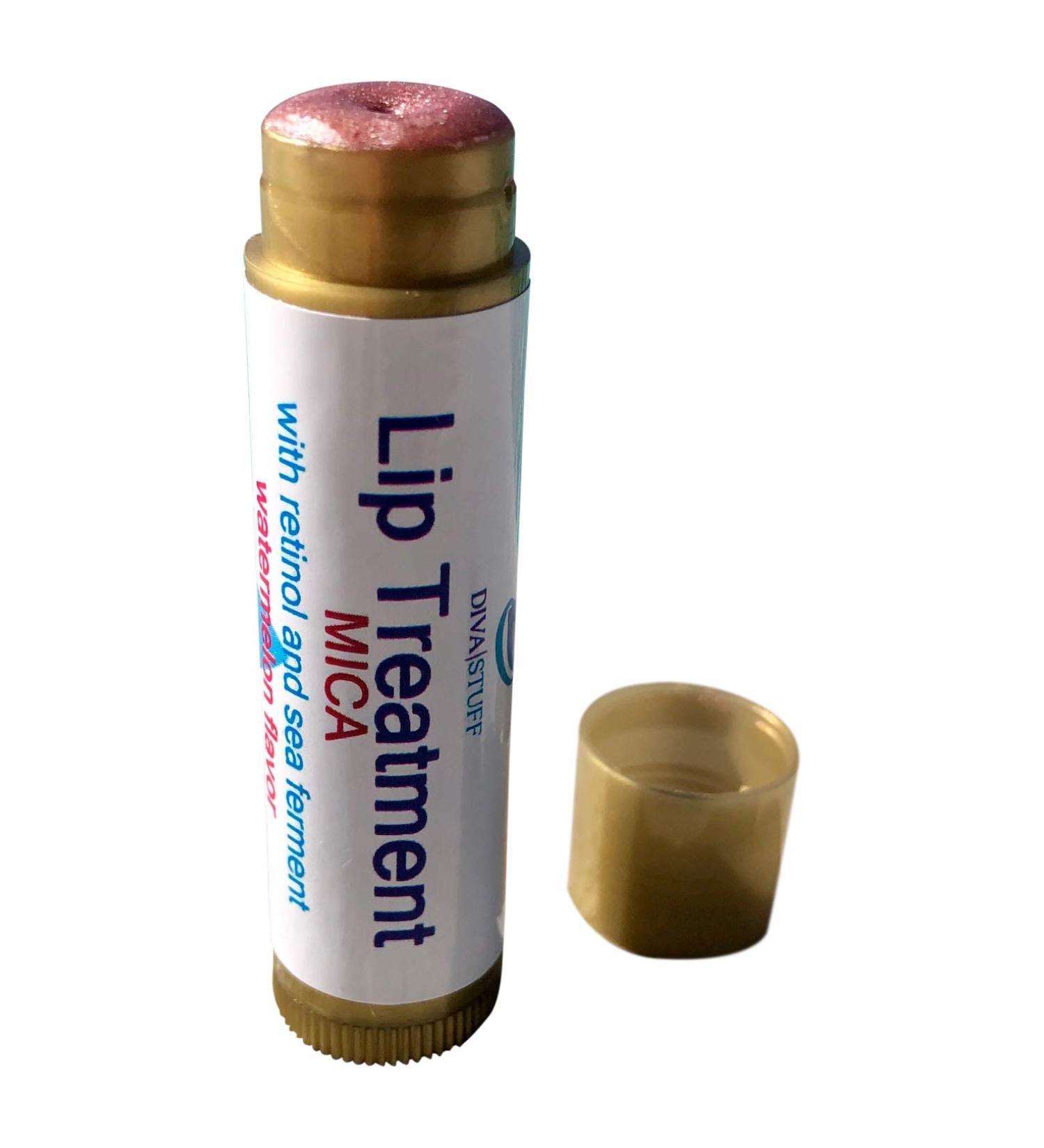 Diva Stuff Lip Treatment with Retinol, Sea Ferment & Mica - Watermelon Flavor, Made in USA - 1 fl oz - Buy Online on GoSupps.com