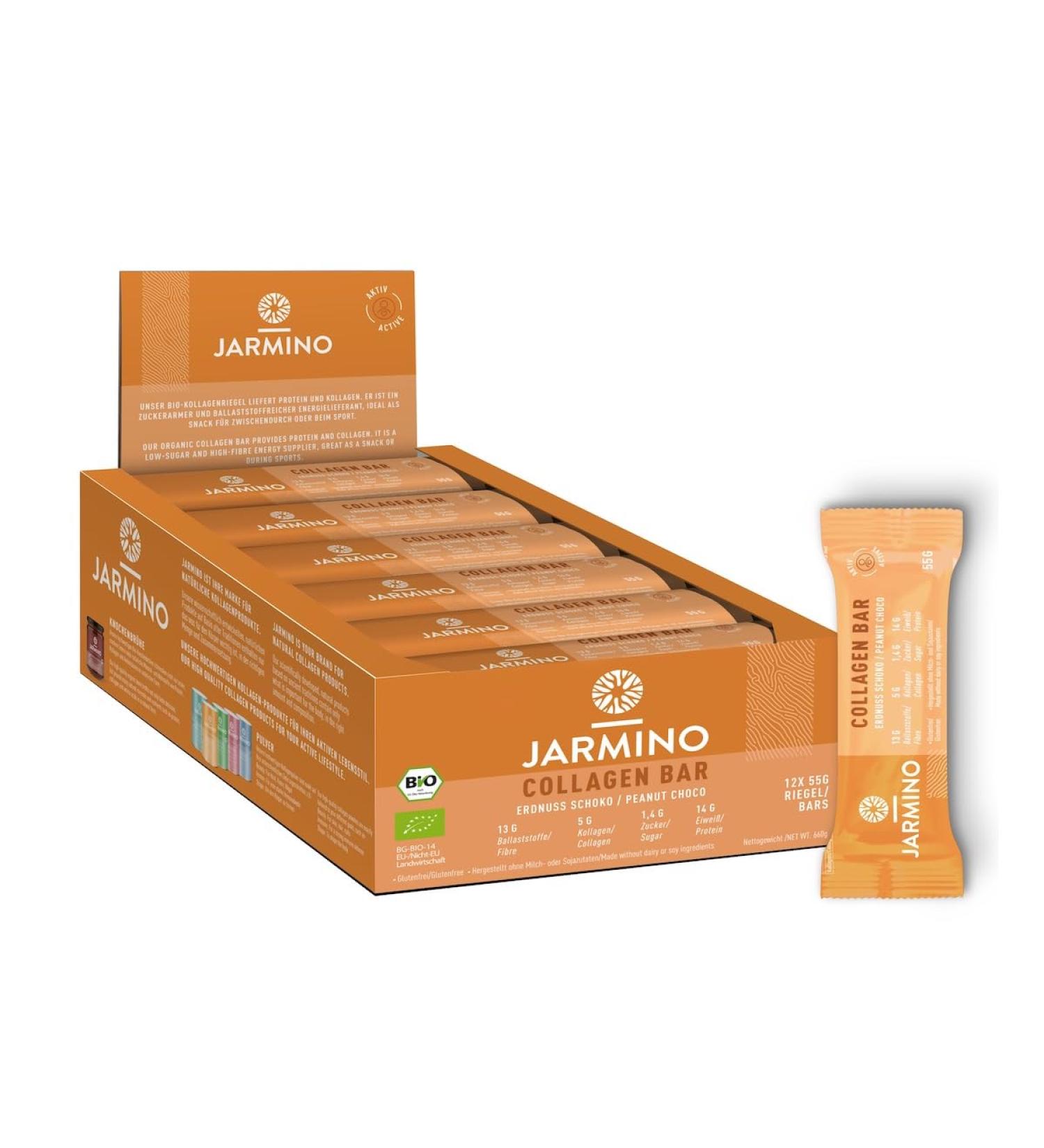 High Protein Collagen Bar - Almond Chocolate & Peanut Chocolate | 12x55g | Low Sugar Palm Oil-Free - Buy Online on GoSupps.com