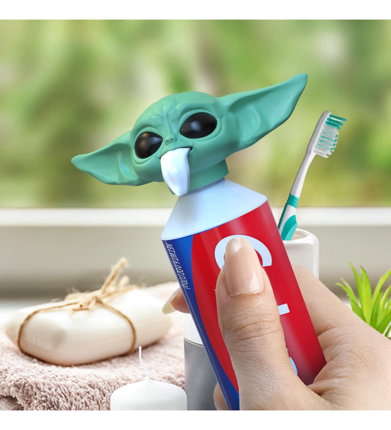 2022 Baby Y-oda Toothpaste Topper & Dispenser - The Mandalorian Fans Gift - Buy Online on GoSupps.com