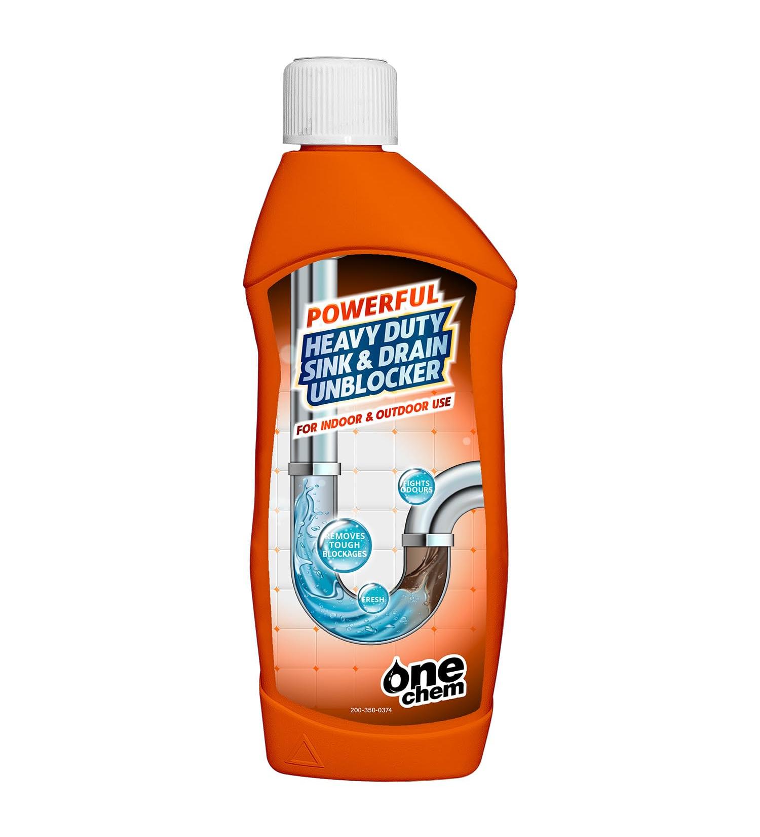 One Chem Heavy Duty Sink and Drain Unblocker 500 ml Kitchen Bathroom Sink and Drain Unblocker - Buy Online on GoSupps.com