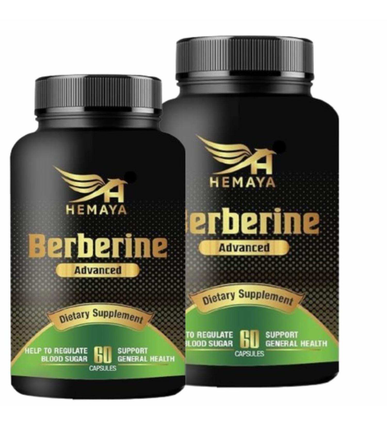 Berberine Supplement HCL 95% Highly Purified - 500MG Per Serving Veggie Capsules | with Piperine & Cinnamon | for Optimal Health (120 Capsules - Pack of 2) - Buy Online on GoSupps.com