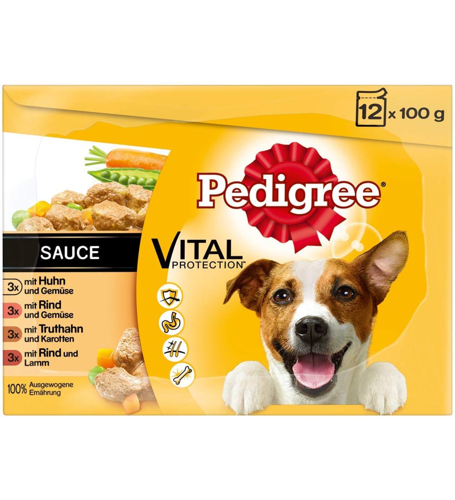 Pedigree Adult Wet Dog Food in Sauce, 12 Sachets (12 x 100g)