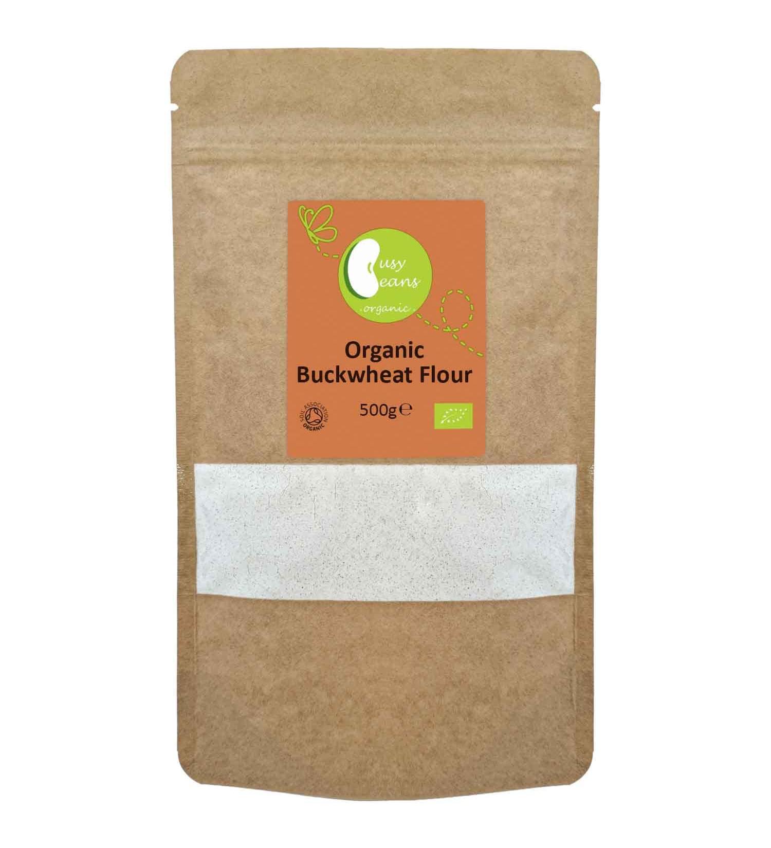 Organic Buckwheat Flour - Certified Organic - by Busy Beans Organic (500g) - Buy Online on GoSupps.com