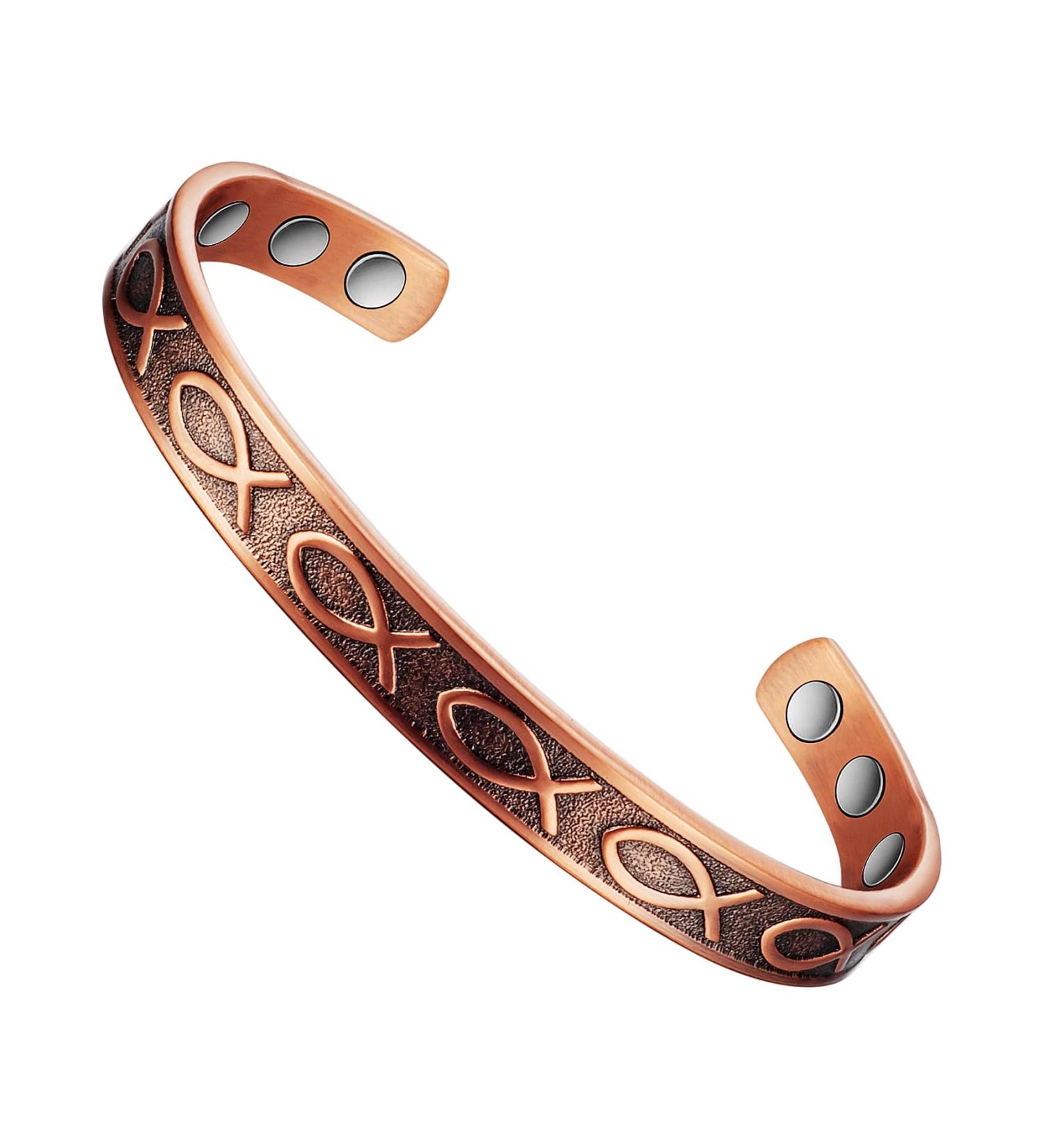 Magnetic Therapy Arthritis Bracelet for Men - Pure Copper Pain Relief for Arthritis & Carpal Tunnel - Buy Online on GoSupps.com