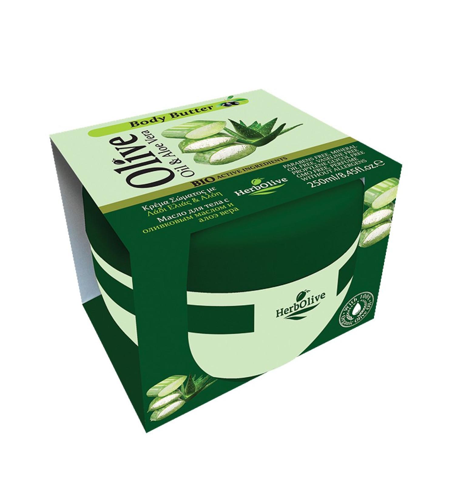 Herbolive Body Butter with Aloe Vera 1 pack (1 x 250 ml)