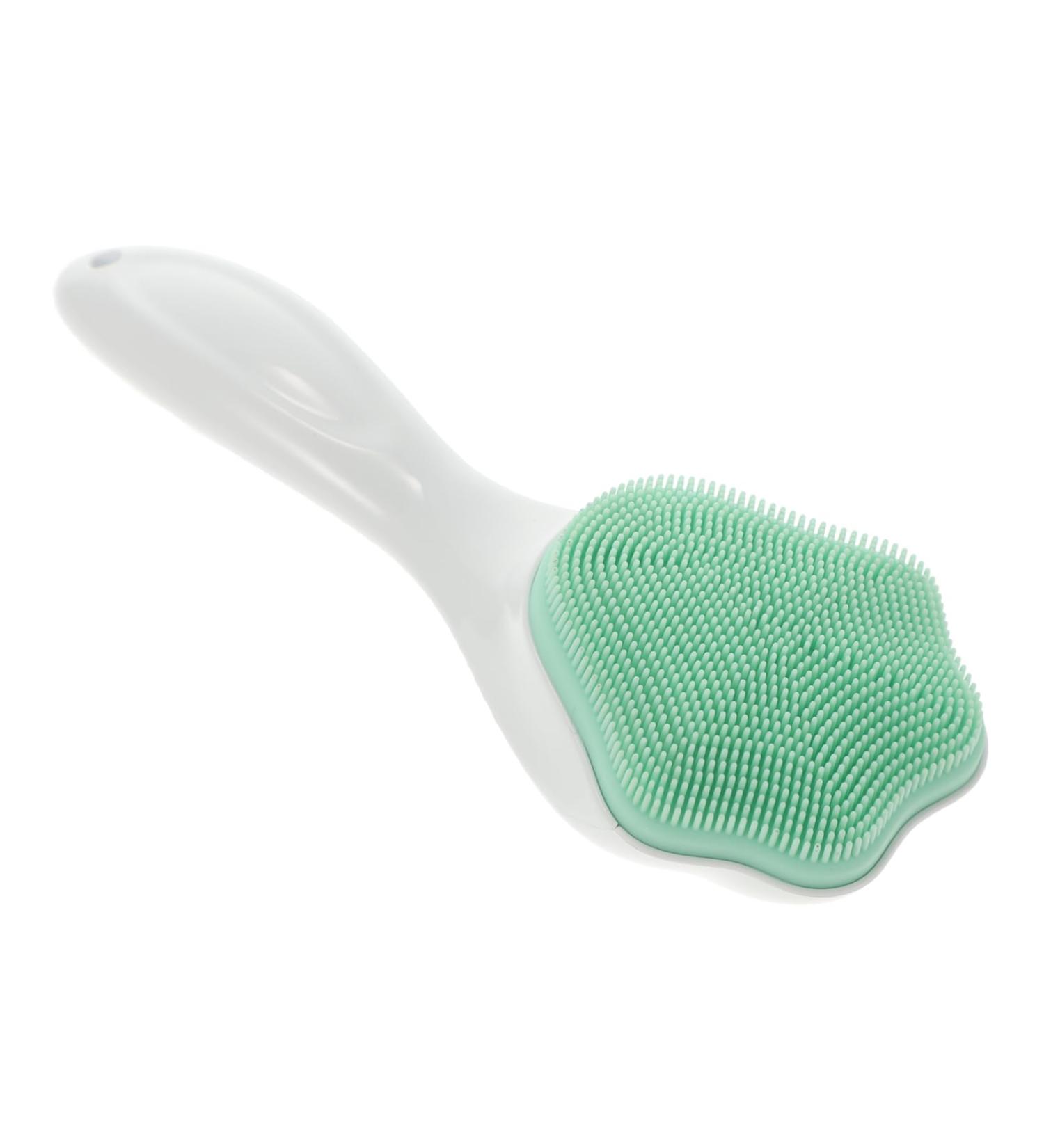 Mikinona Silicone Face Brush Handheld Face Brush Pore Cleaner Silicone Face Scrubber Handle Face Brush Cleansing Brush Face Brush Cleansing Silicone Brush Manual Silica Gel Blackhead Brush 15.3x5.2cm Green - Buy Online on GoSupps.com