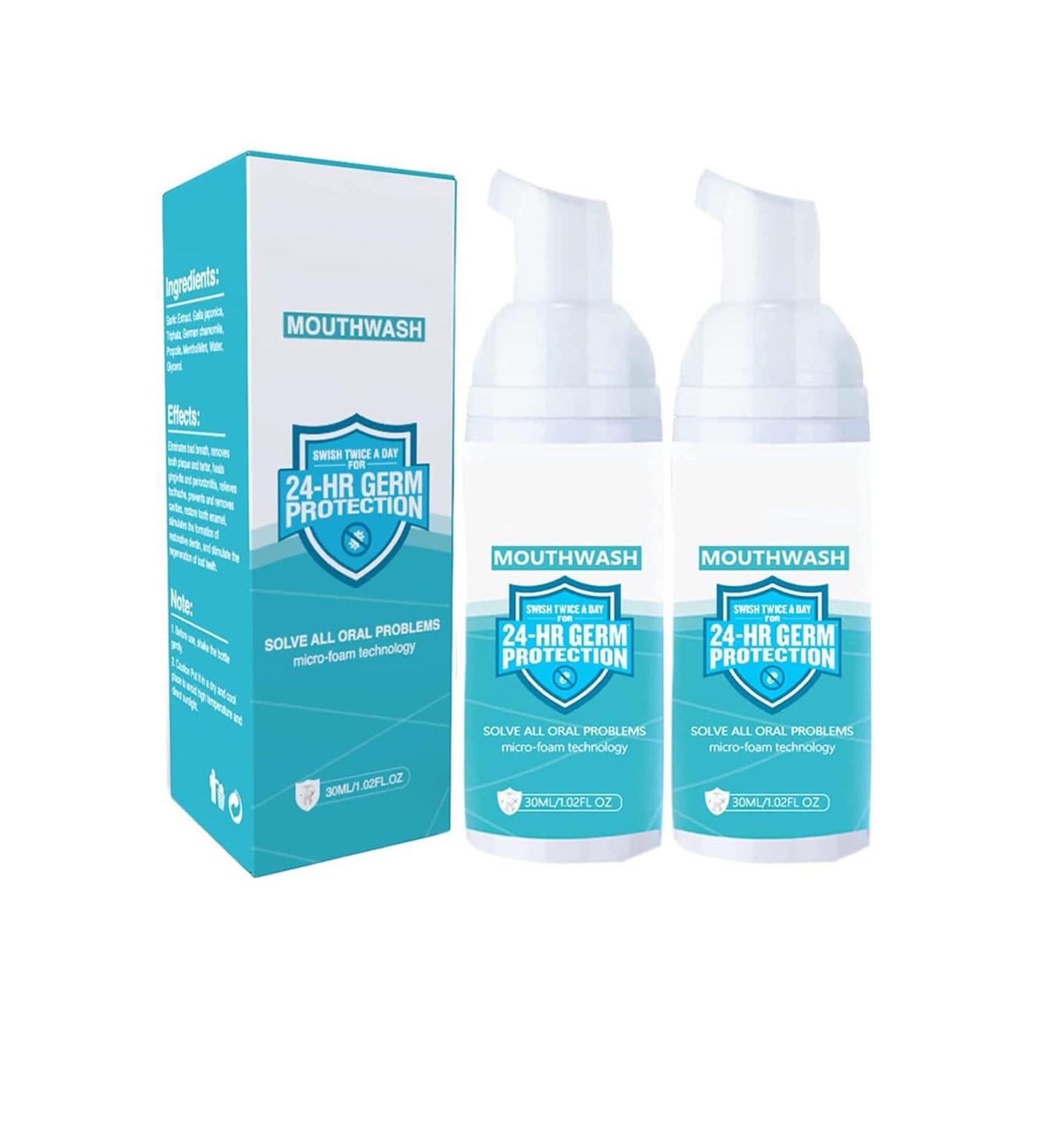 2Pcs Teeth Cleaning Foam Mousse Mouthwash - Oral Care Toothpaste for Fresh Breath & Healthy Teeth - Buy Online on GoSupps.com