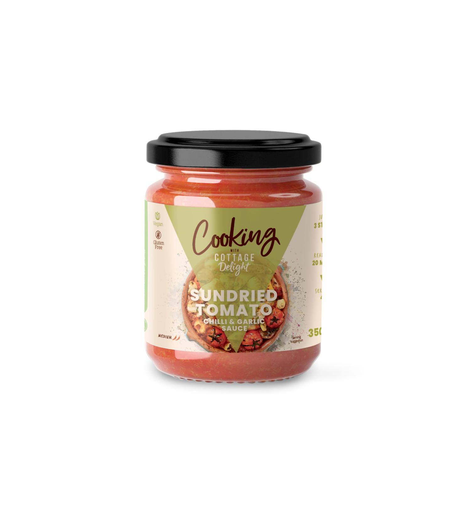Cottage Delight - Sundried Tomato Garlic & Chilli Cooking Sauce 350 g - Buy Online on GoSupps.com