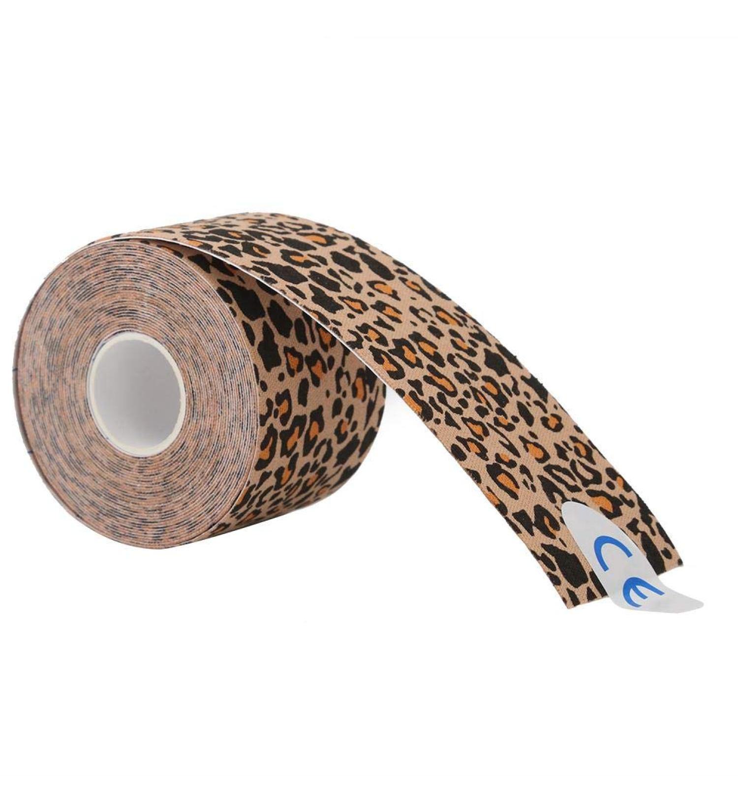 Alomejor Cotton Muscle Tape - Kinesiology Elastic Adhesive Strain Tape for Elbow Shoulder & Knee Support - Leopard Print - International Shipping Available - Buy Online on GoSupps.com