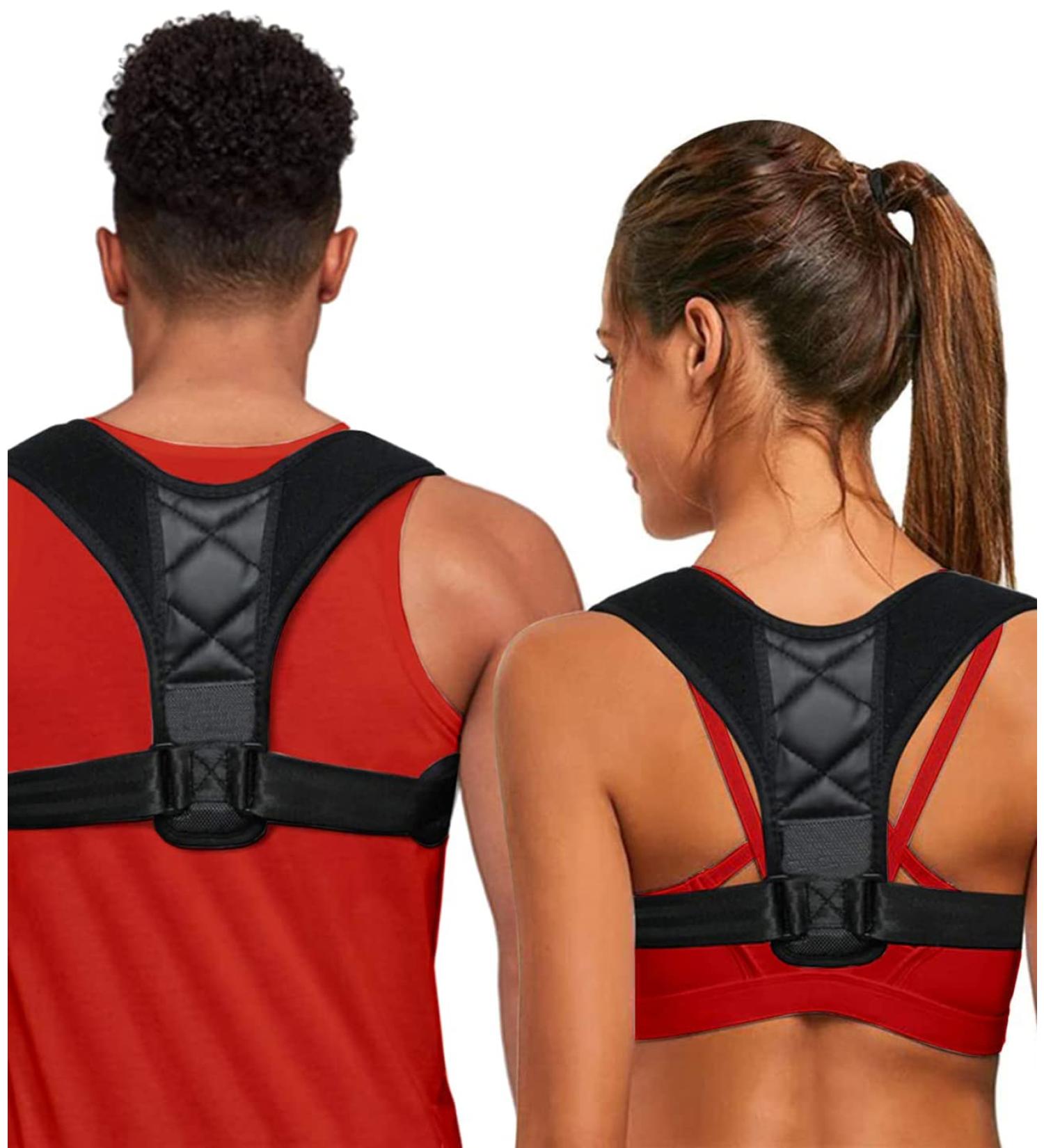 Posture Corrector for Men & Women - Adjustable Upper Back Brace for Lumbar & Neck Pain Relief - Breathable Back Support (Small - Buy Online on GoSupps.com