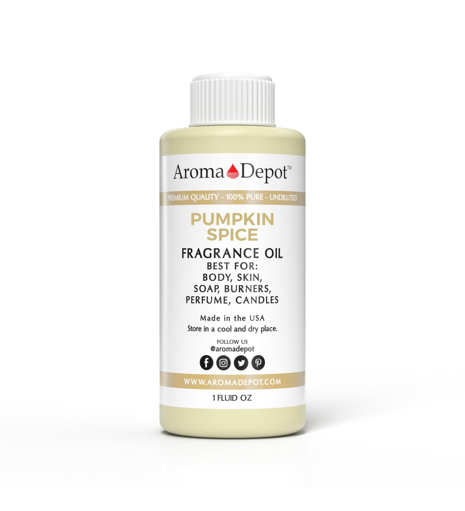 Aroma Depot 30ml Pumpkin Spice Perfume Oil - Premium Quality Undiluted & Alcohol Free for Body Oils Soap Candle Making & Incense - Buy Online on GoSupps.com