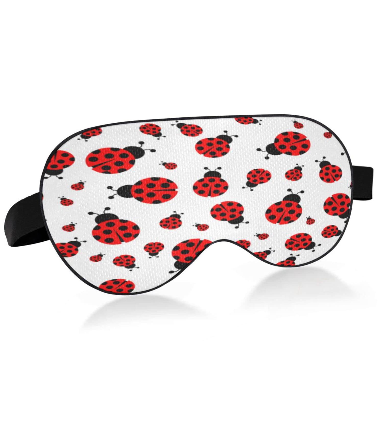 xigua Ladybug Sleeping Eye Mask | Adjustable Strap, Breathable Blackout Comfort | Comfortable Sleeping Mask for Men & Women - Buy Online on GoSupps.com