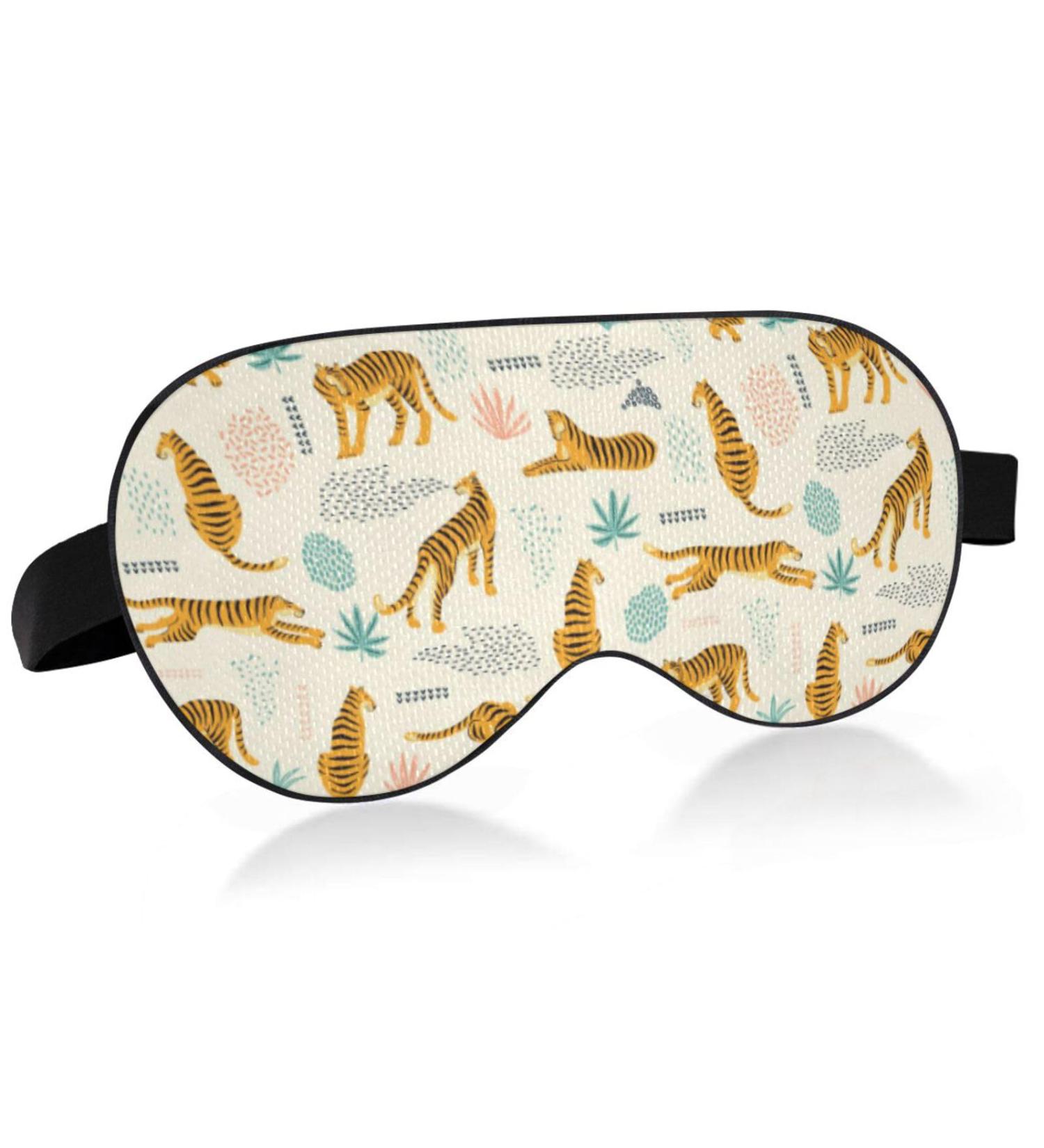 Buy Seamless Tigers Eye Sleep Mask | Light Blocking Funny Eye Cover for Travel & Naps | Adjustable & Soft for Men & Women - Buy Online on GoSupps.com