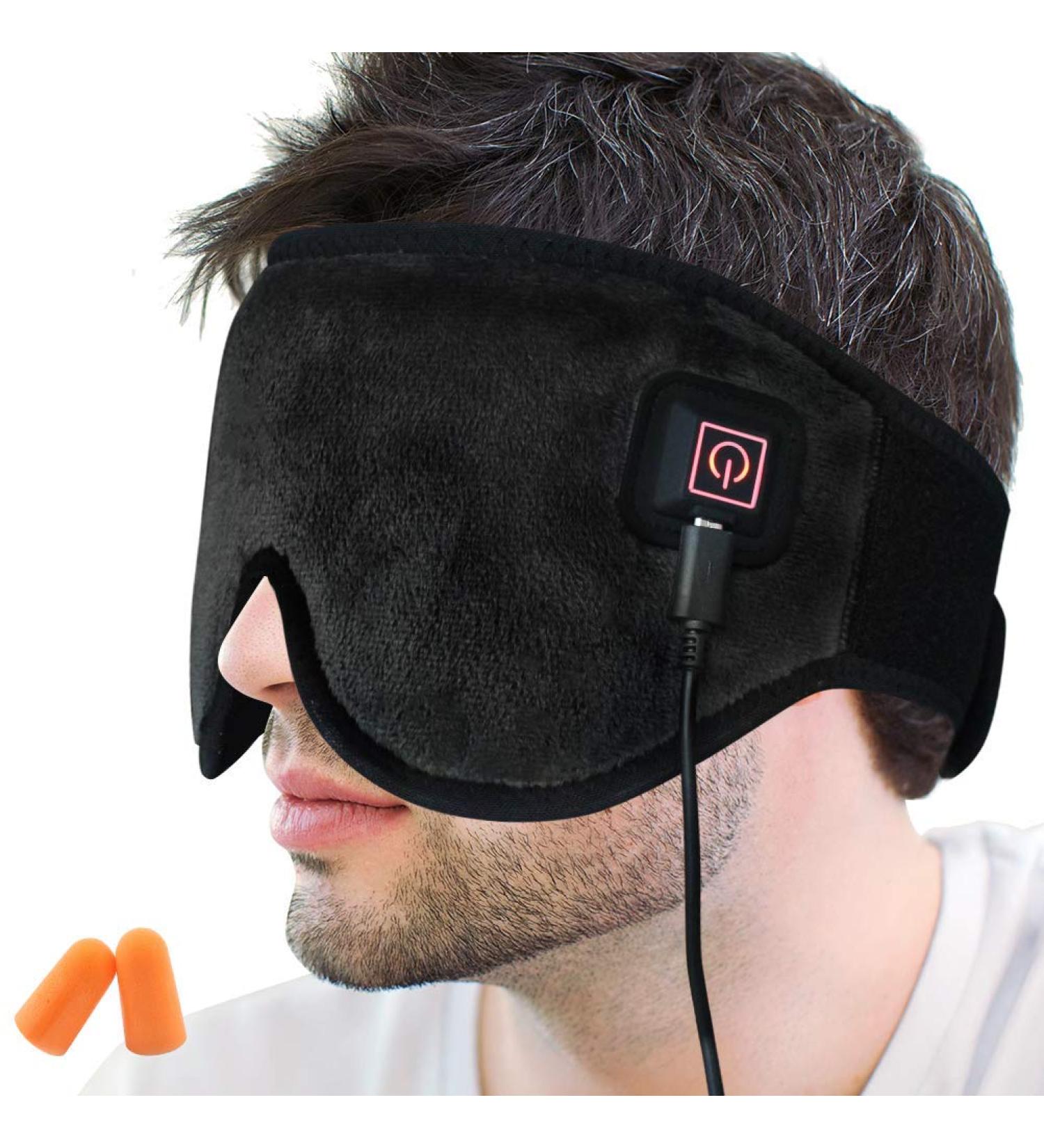 Creatrill X-Large Heated Eye/Sinus Mask - USB Heating Pad for Pain Relief & Relaxation (Black) - Buy Online on GoSupps.com