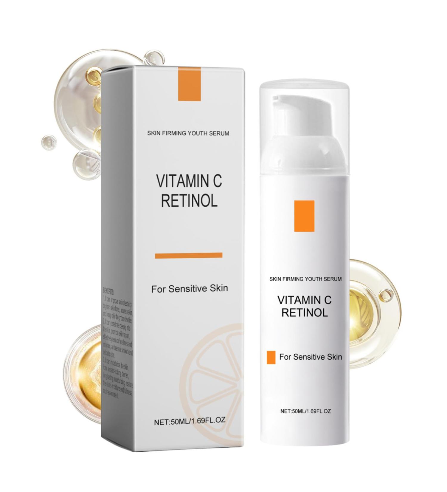 Retinol Serum for Face - Vitamin C Serum - Face Serum for Women - Hydrating Serum for Dark Spots - Anti Aging & Wrinkle Face Serum - Brighten & Plump Skin - Buy Online on GoSupps.com