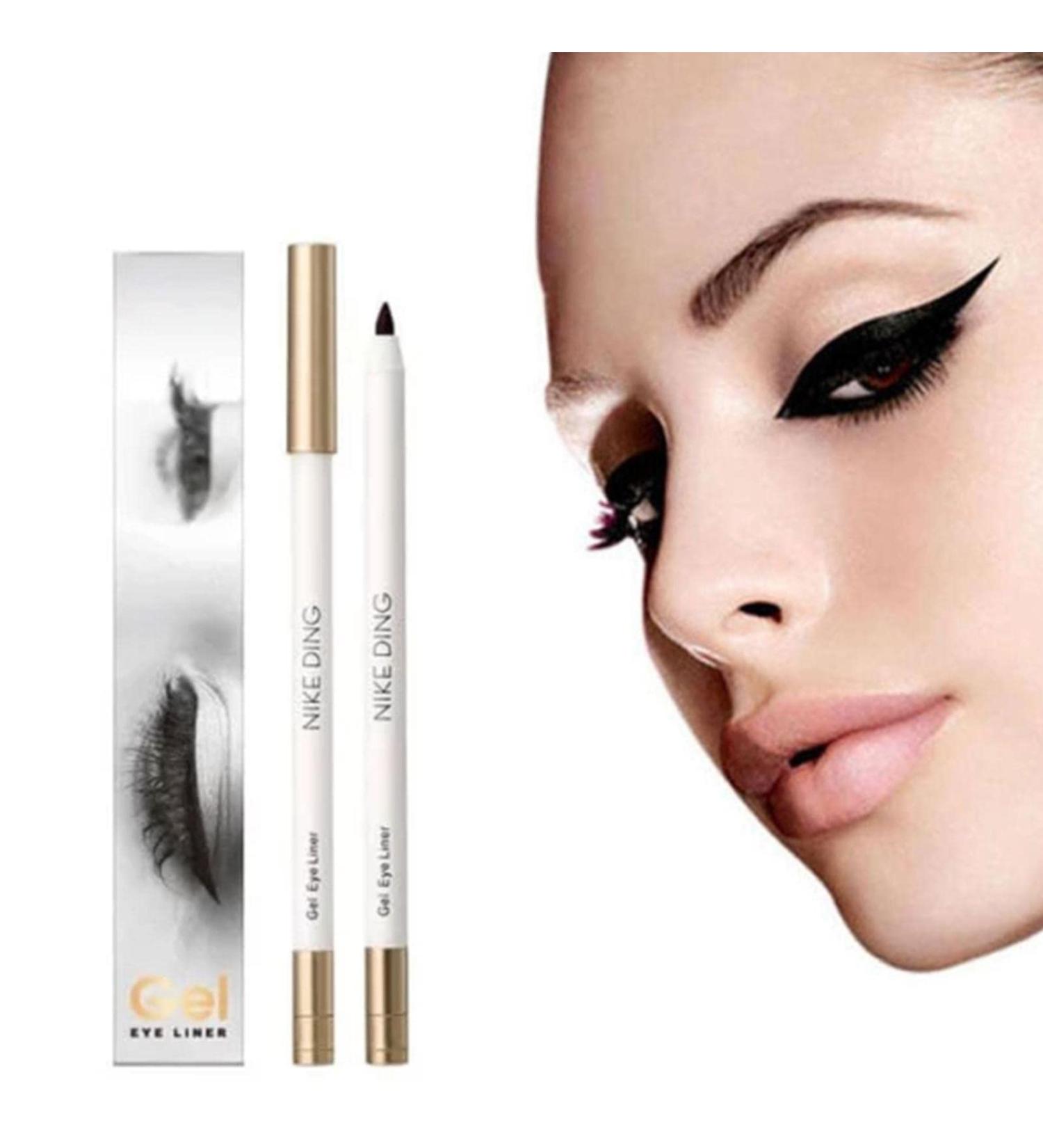 Gel Eyeliner Pencil Waterproof Gel Eyeliner Pencils Multiuse Eye Liner Pencils Black Brown with Sharpener Mild Formula Longwear for Women Girls Teksome - Buy Online on GoSupps.com