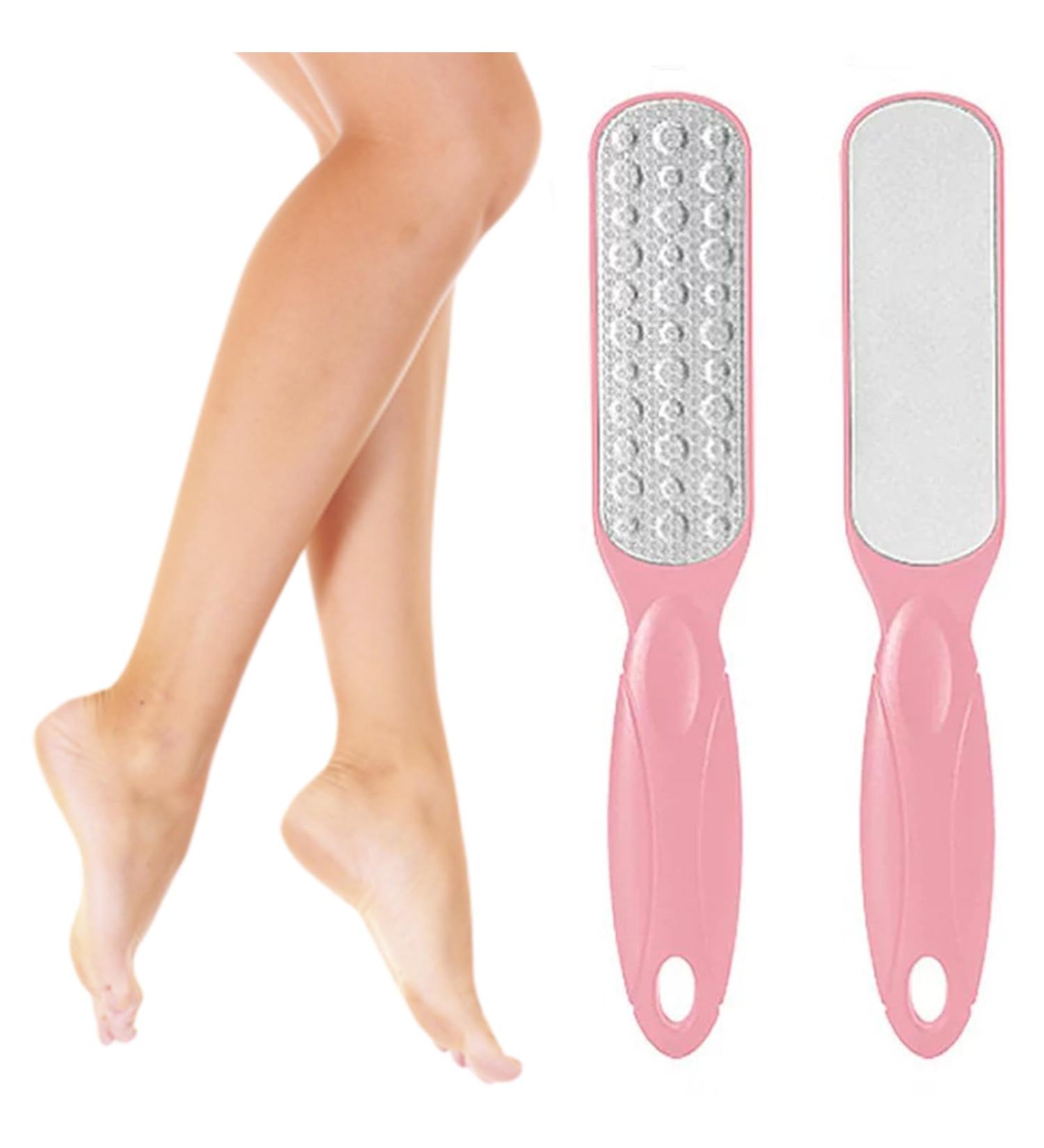 ZLONGYAN double sided foot file callus remover for feet is suitable for dry cracked feet dead skin calluses etc. foot scrubber lasts to make feet smooth heel scraper for cracked heels (pink) - Buy Online on GoSupps.com