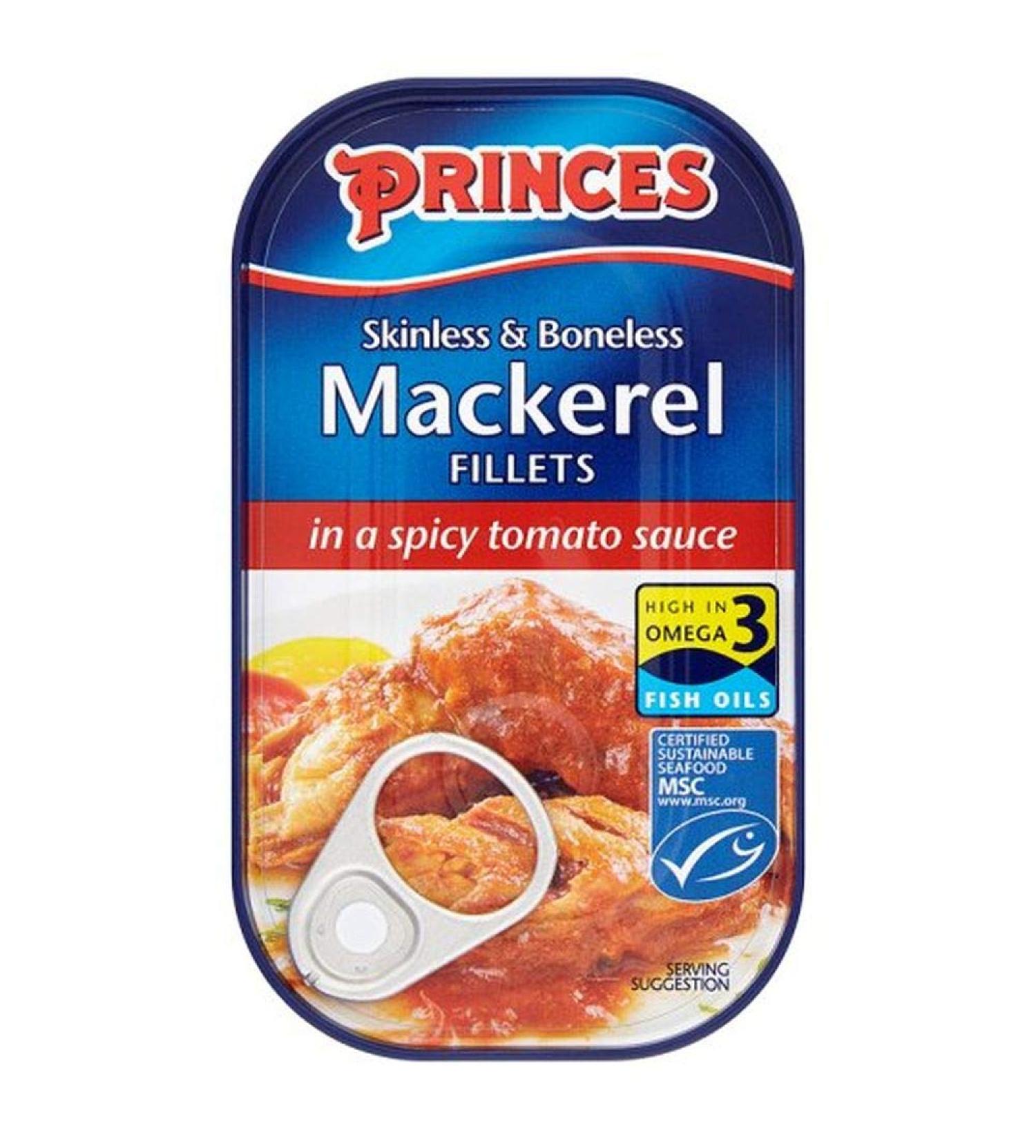Princes Mackerel Fillets with Spicy Tomato Sauce 125g