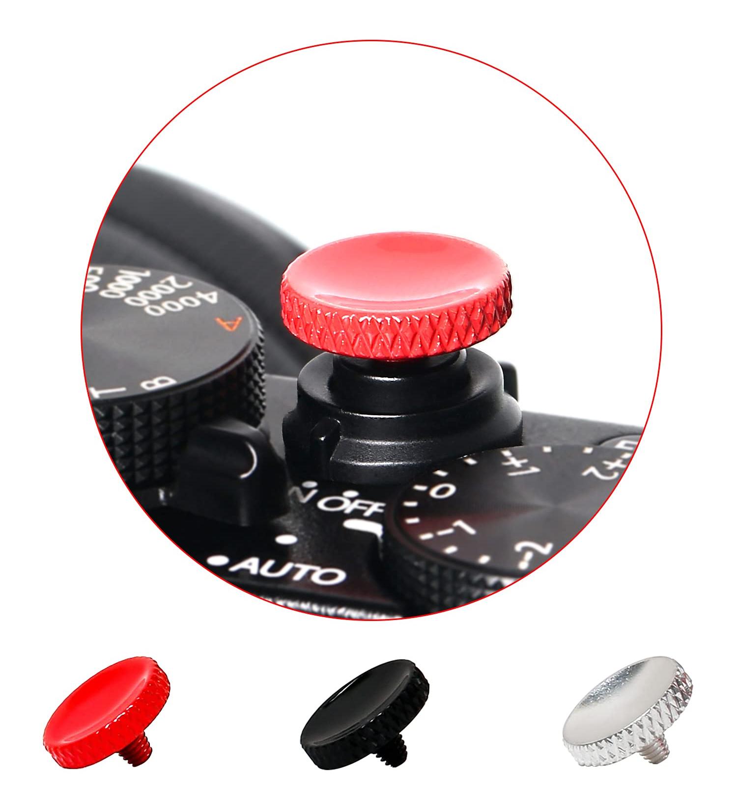 Camera Shutter Button Soft Release (3 Pack) - Red, Silver, Black - Buy Online on GoSupps.com