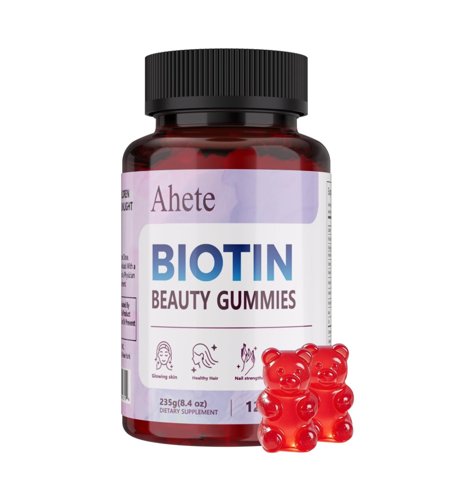 High-Potency 12000mcg Biotin Beauty Gummies Supports Faster Hair Growth Stronger Nails Healthy Skin Hair Skin and Nail Vitamins Extra Strength for Women & Men 30 Day Supply 60 Count 60 Count (Pack of 1) - Buy Online on GoSupps.com