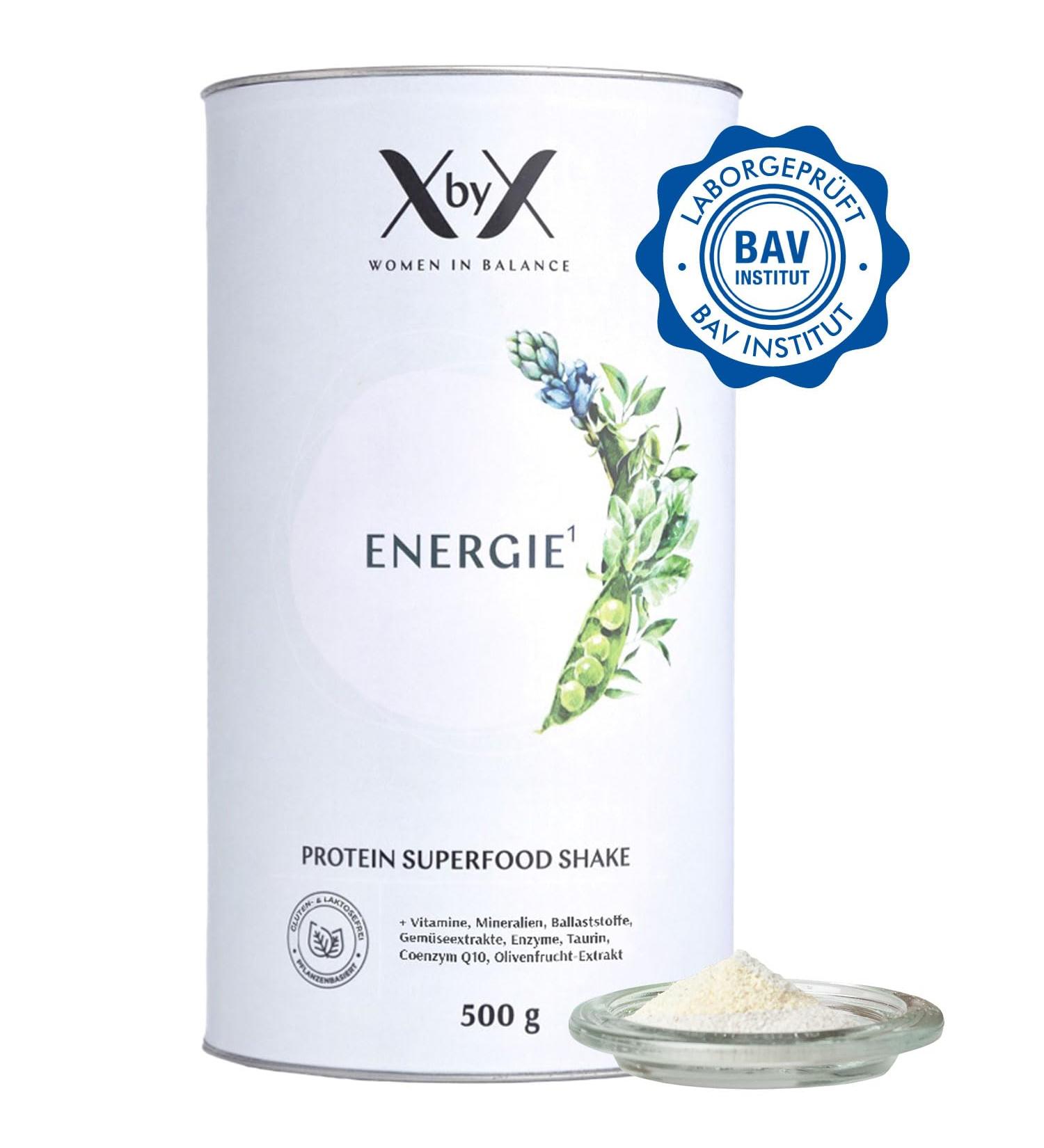 Xbyx Energie 500g - Vegan Superfood Protein Powder | 16 Portions | Essential Amino Acids & Vitamins | Shake or Smoothie | German Quality - Buy Online on GoSupps.com