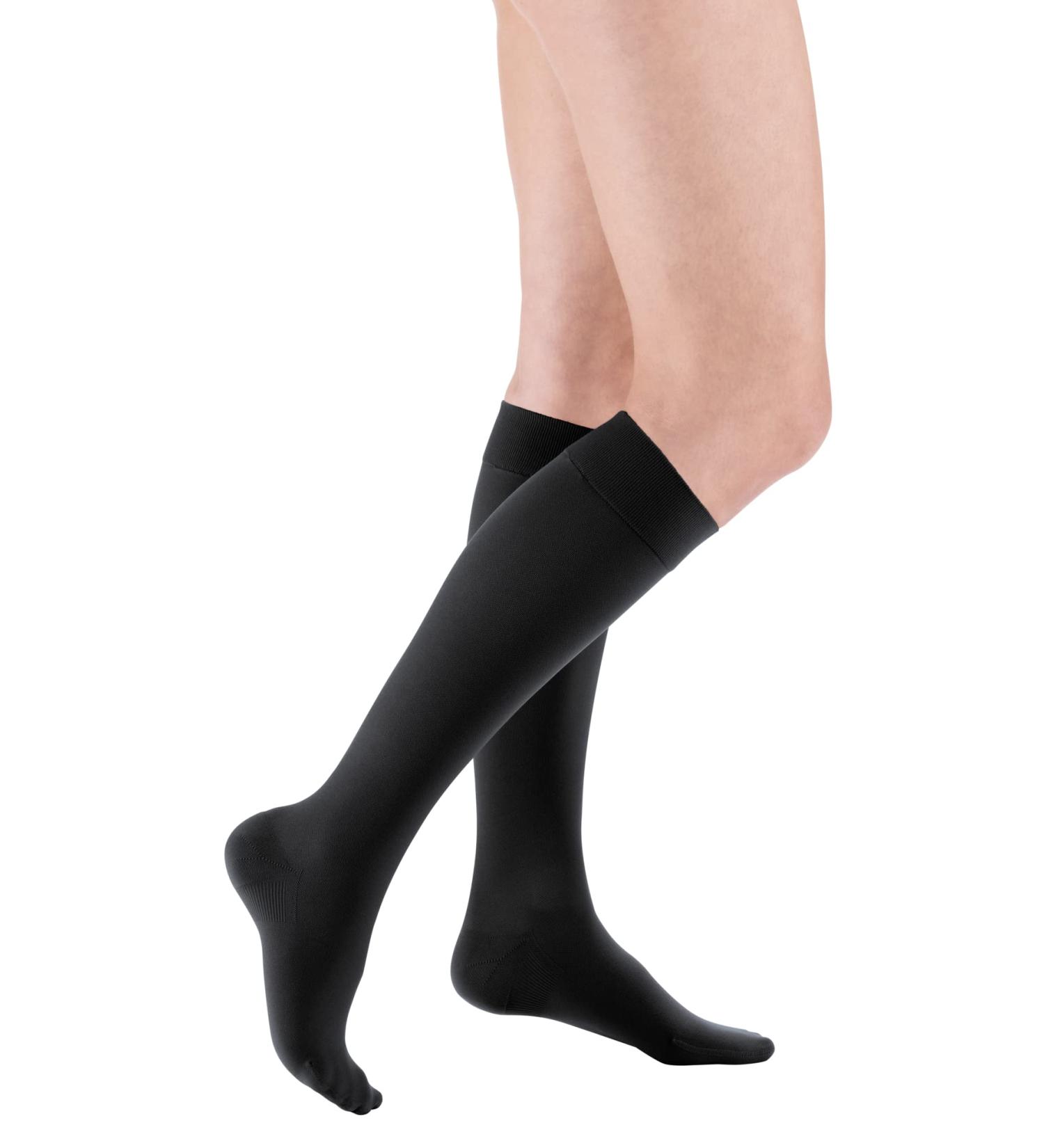 Medi Medive Comfort Knee Socks with Lace | Soft Compression Stockings CCL2 for Men & Women | Black | Size V | International Shipping Available - Buy Online on GoSupps.com